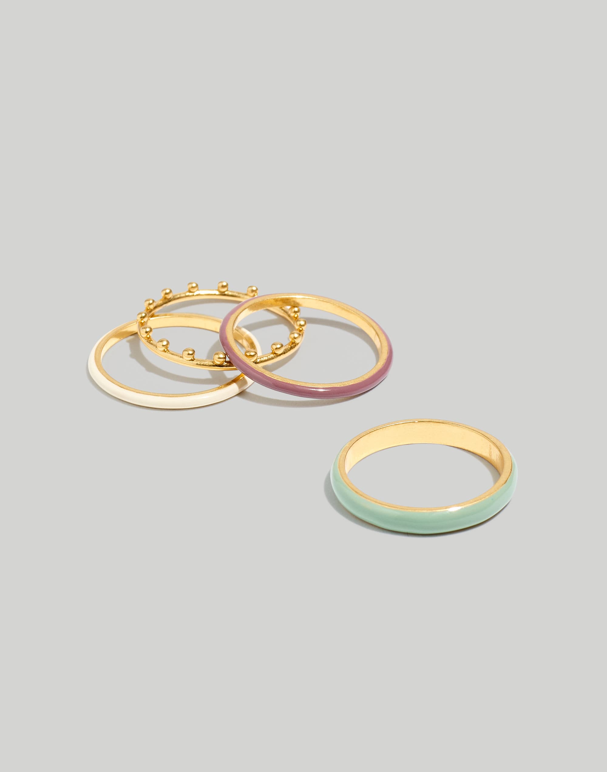 Enamel Stacking Ring Set