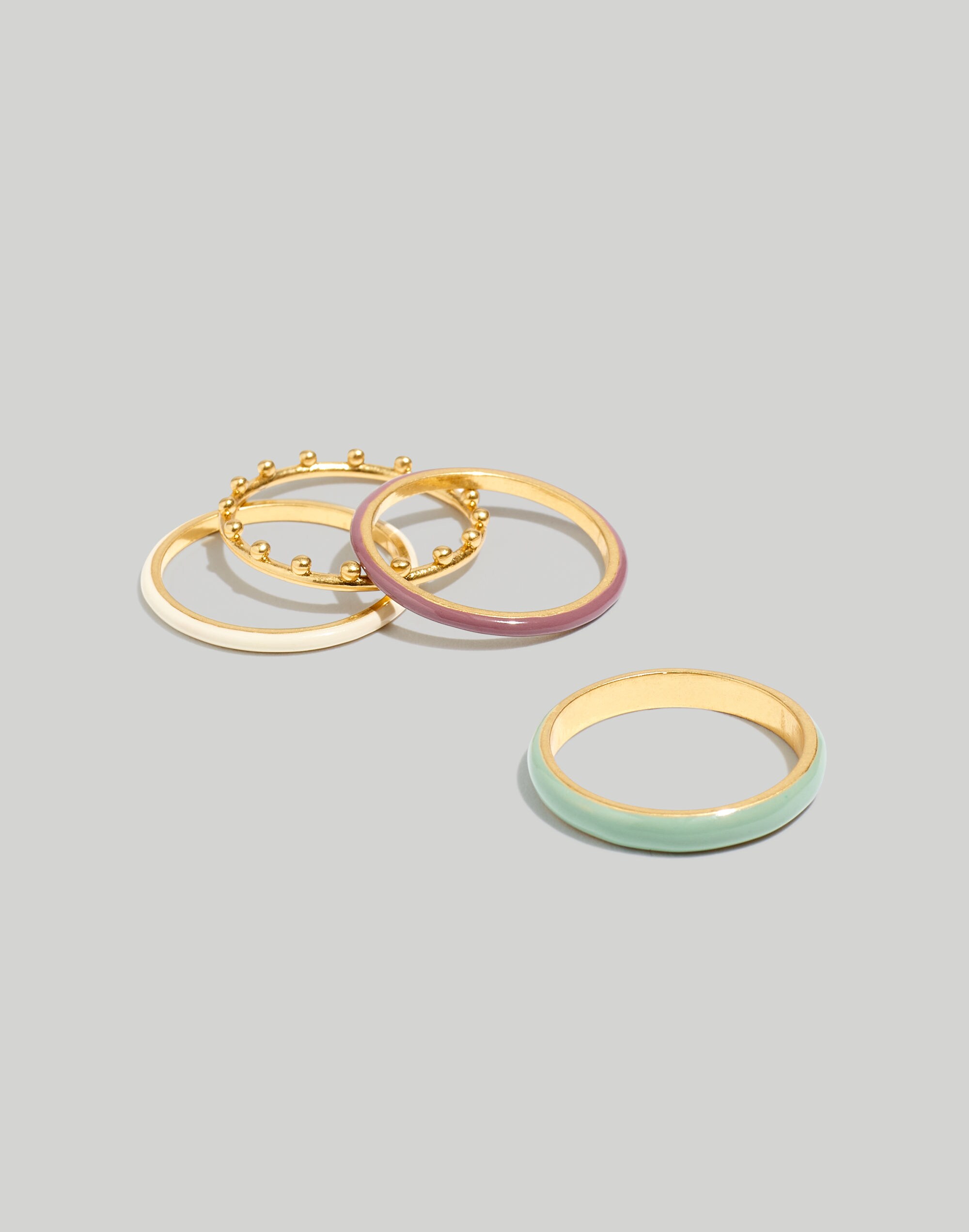 Enamel Stacking Ring Set