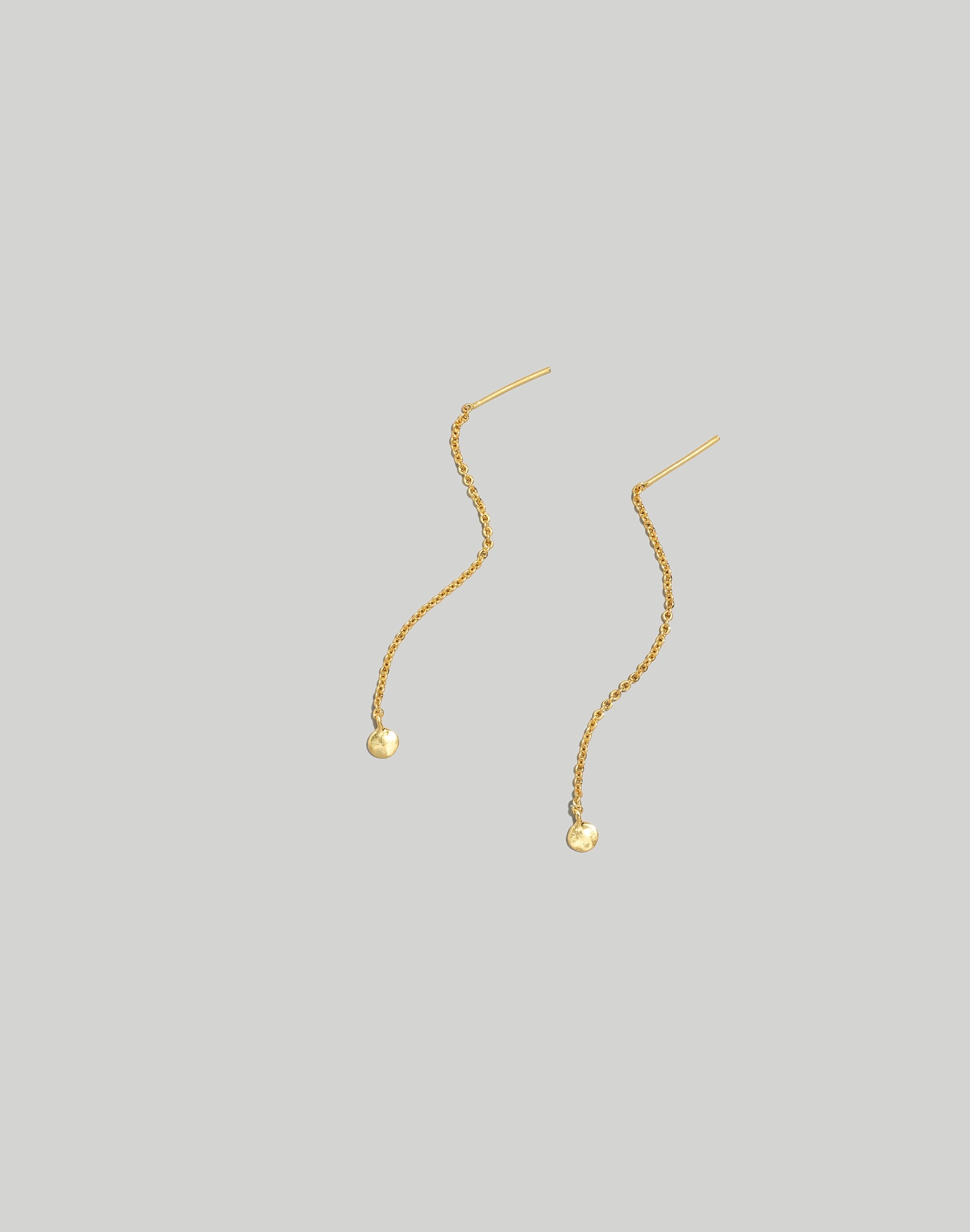 Circle Charm Threader Earrings