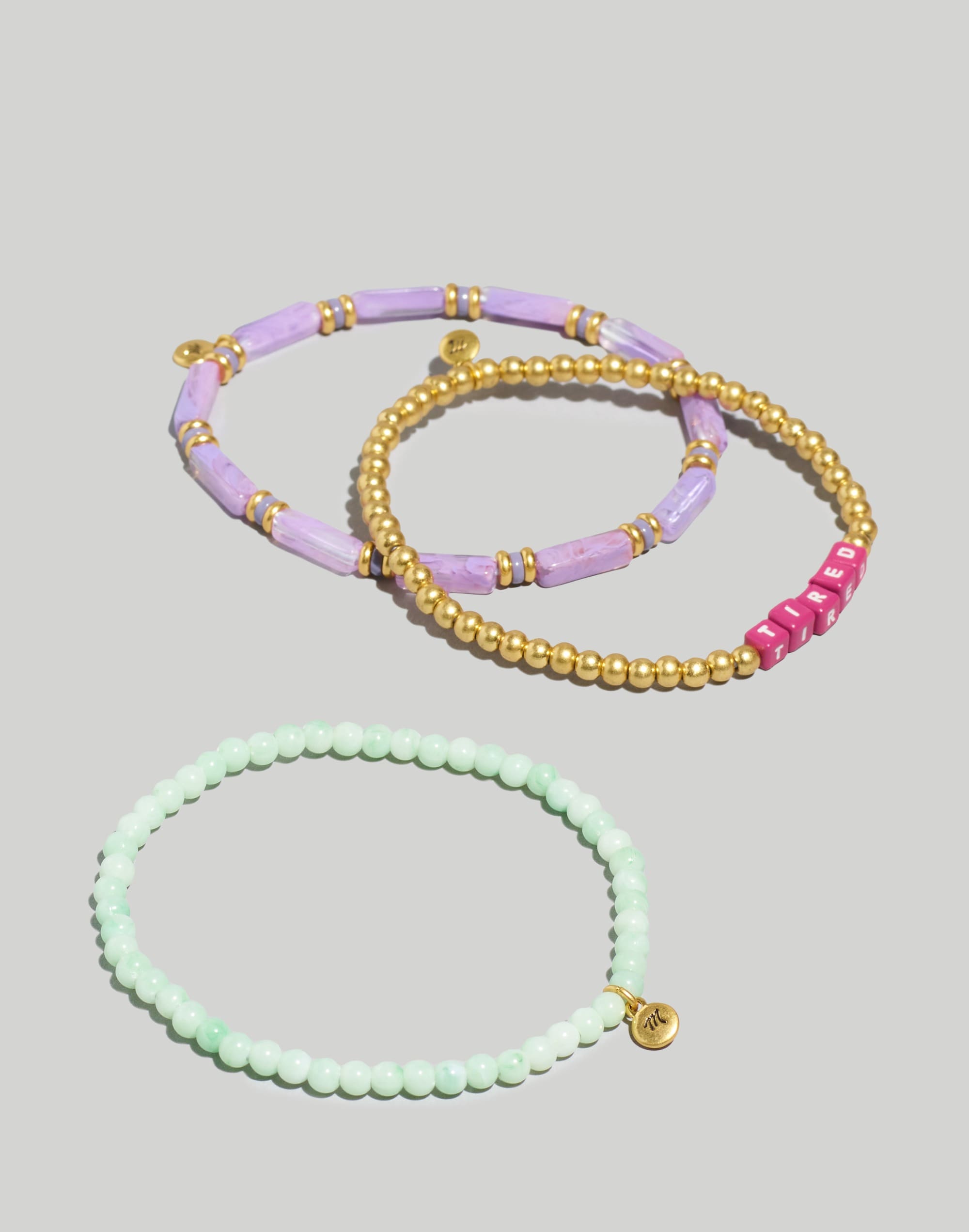 Three-Pack Tired Beaded Bracelet Set
