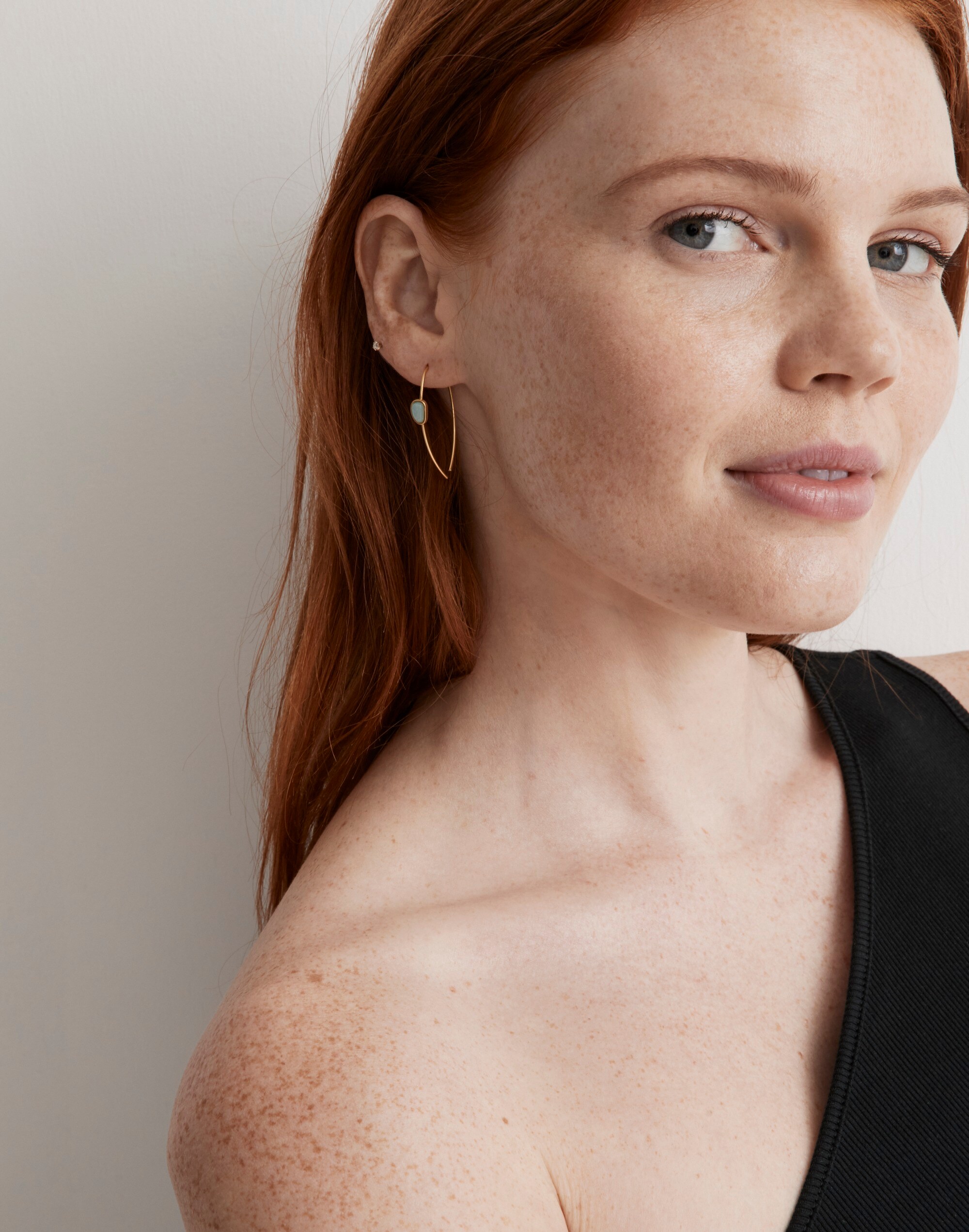 Stone Collection Amazonite Threader Earrings