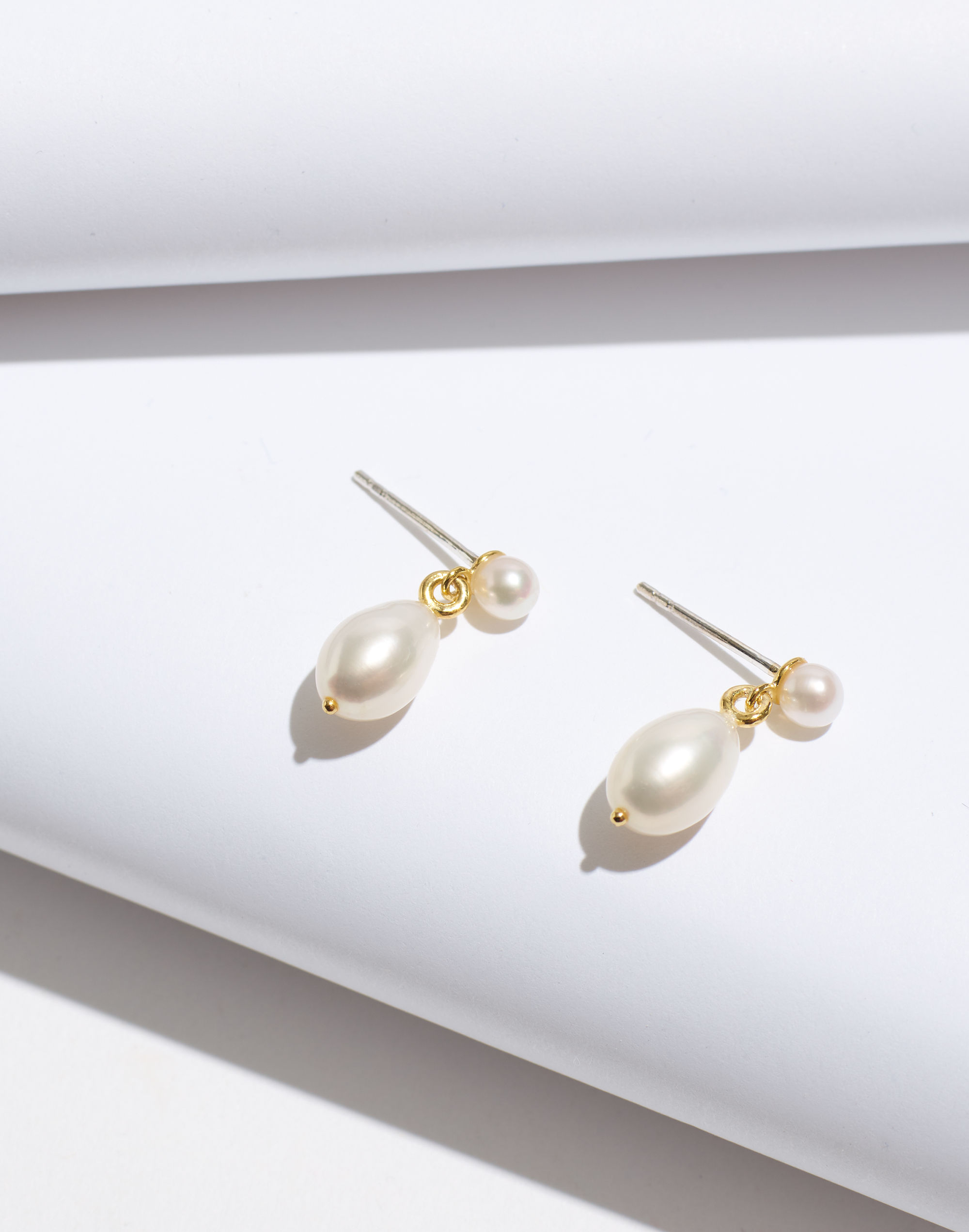 Demi-Fine Freshwater Pearl Drop Earrings
