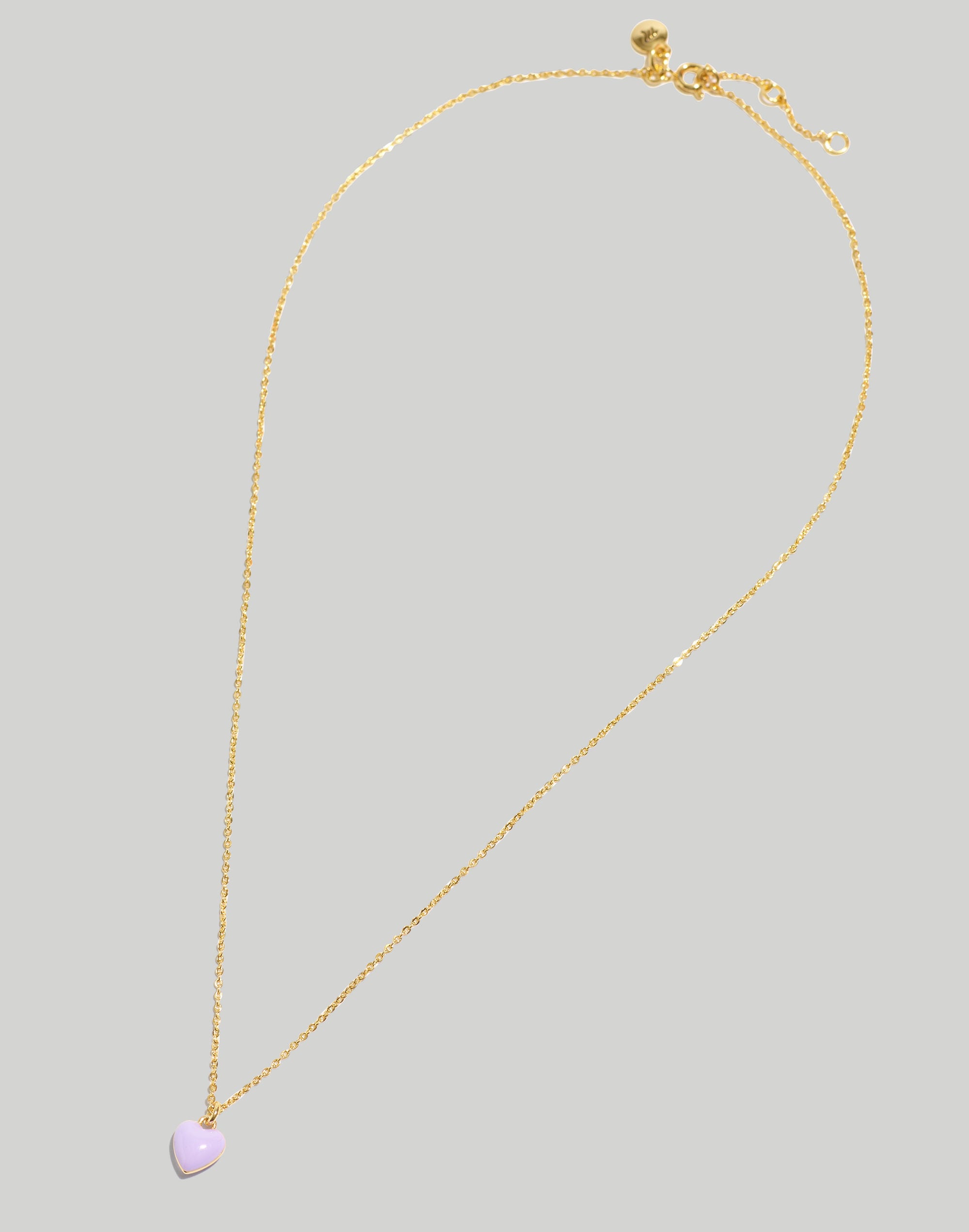 Demi-Fine Enamel Heart Pendant Necklace