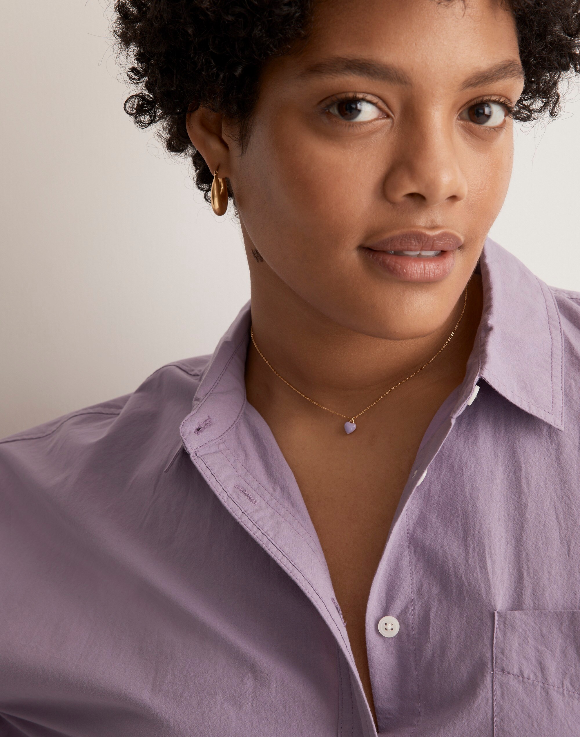 Demi-Fine Enamel Heart Pendant Necklace