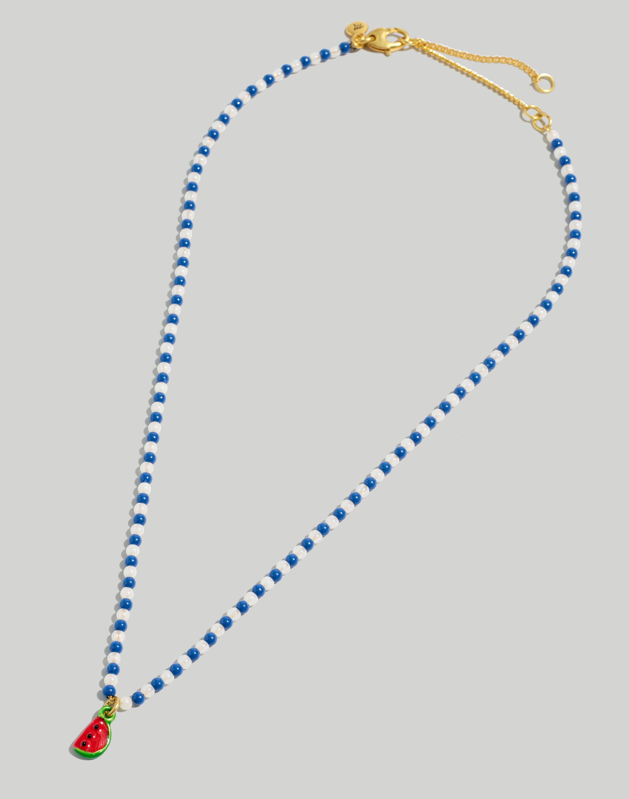 Enamel Watermelon Pendant Necklace