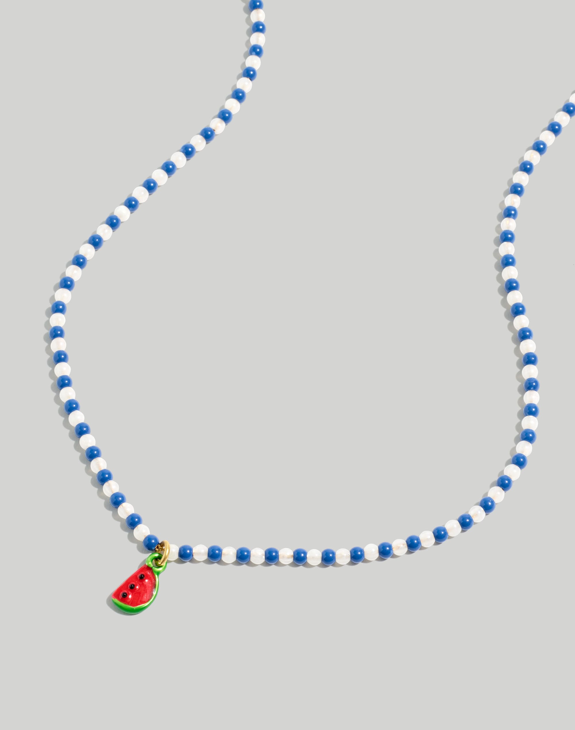 Enamel Watermelon Pendant Necklace