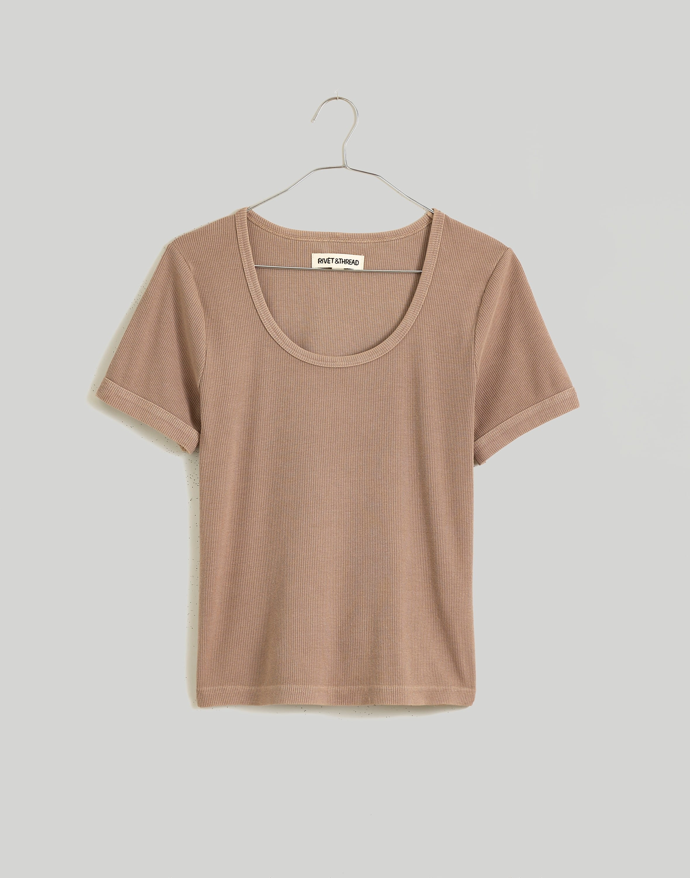 Rivet &amp; Thread Ribbed U-Neck Tee