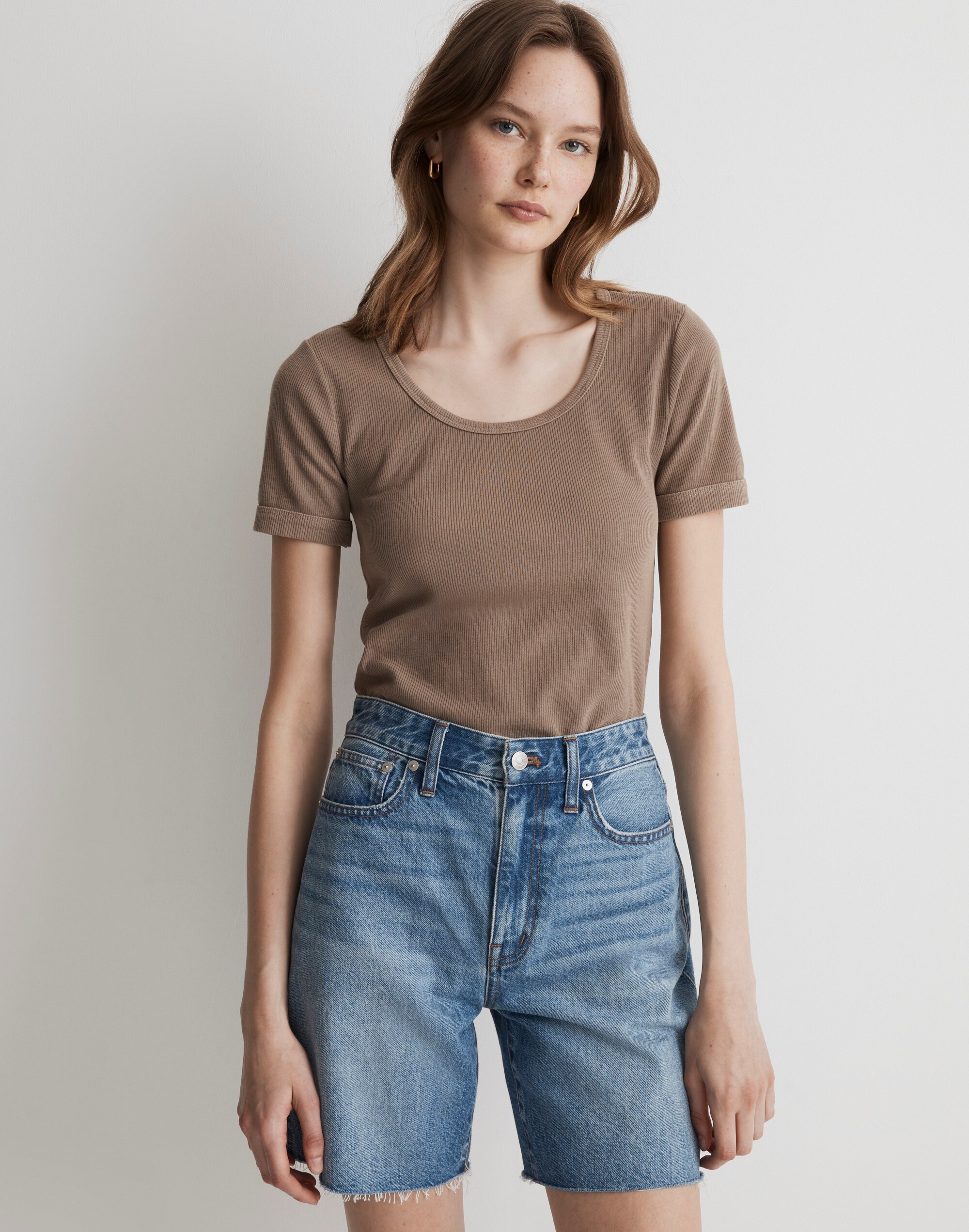 Rivet &amp; Thread Ribbed U-Neck Tee