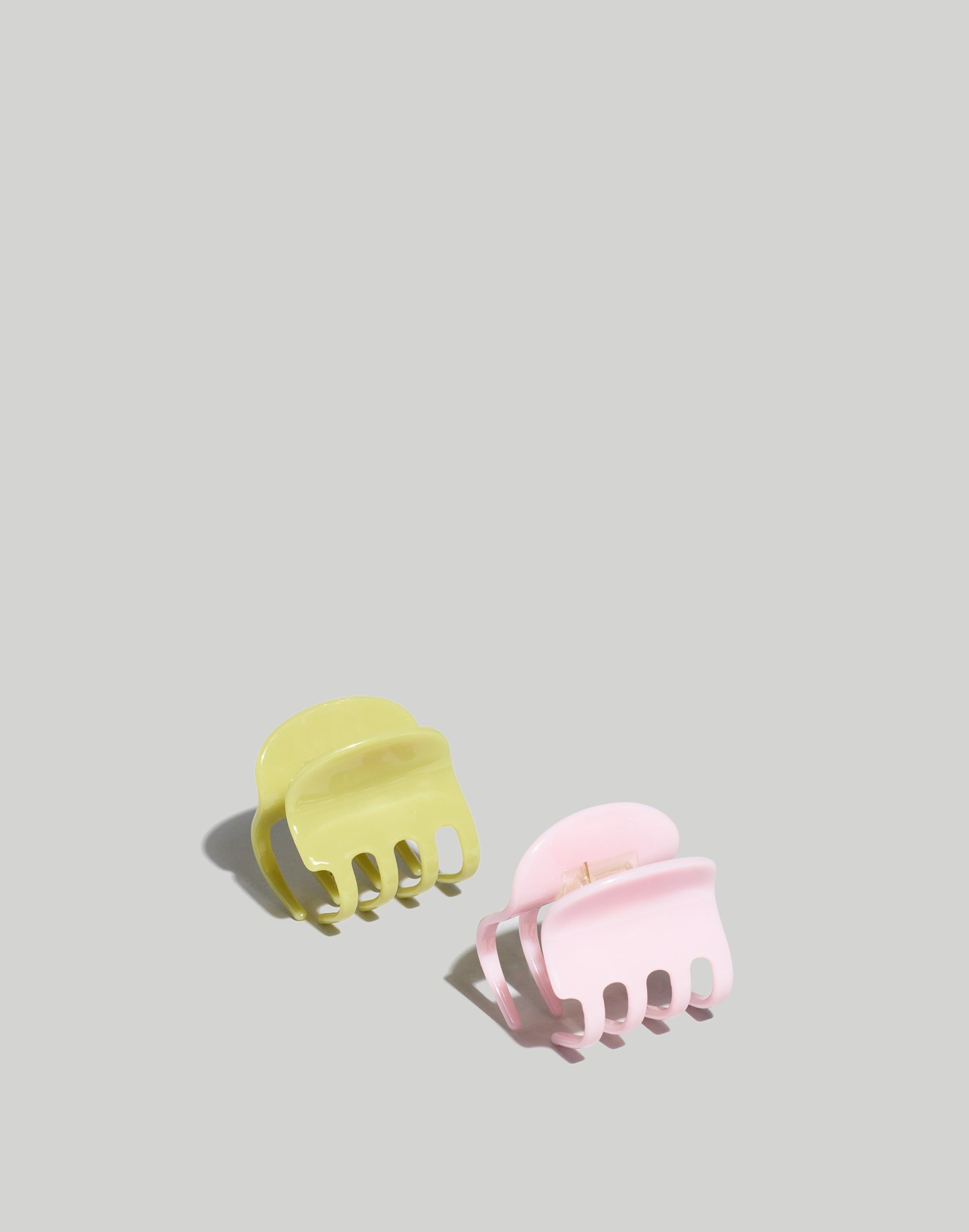 two-pack milky acetate claw hair clips