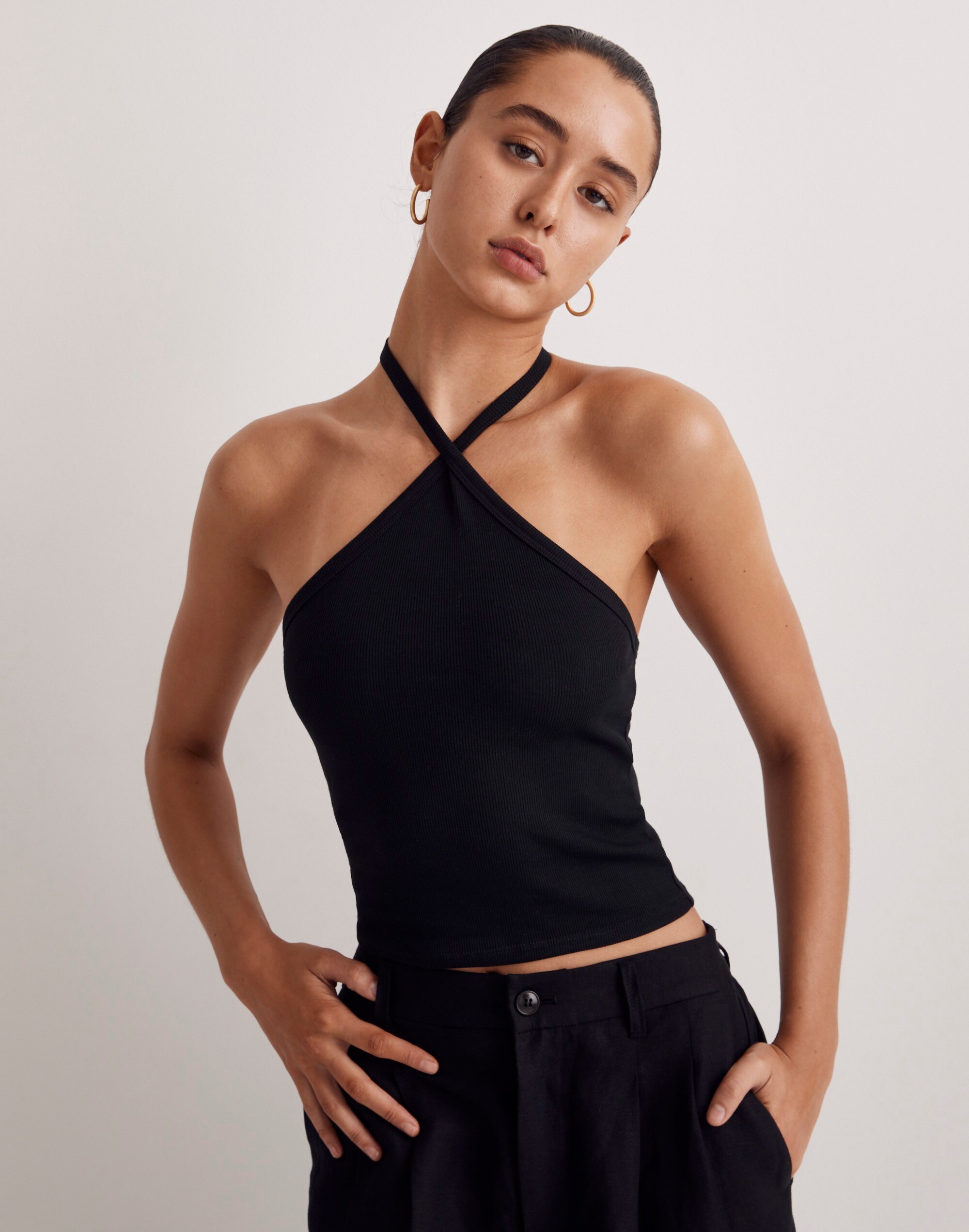 Supima&reg; Rib Halter Tank Top