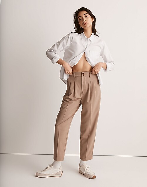 uniqlo wide pleated pants outfit women｜TikTok Search
