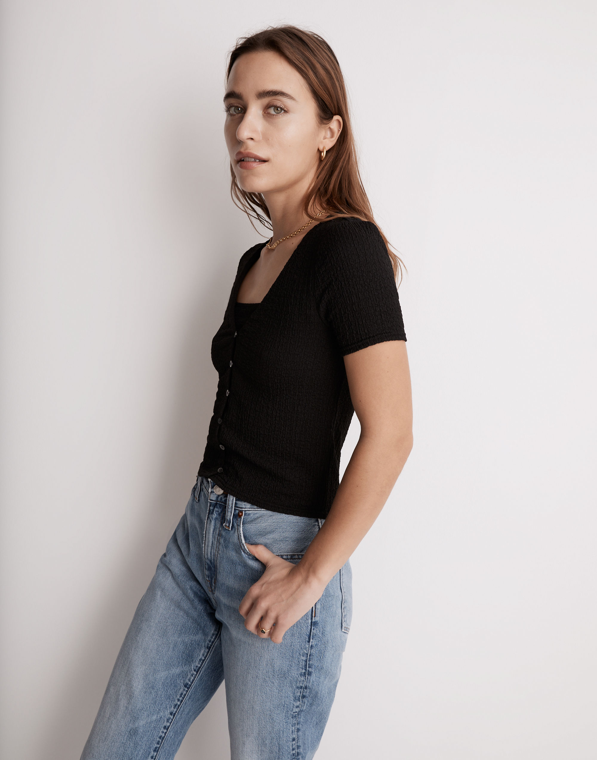 Cap-Sleeve Popcorn Cardigan