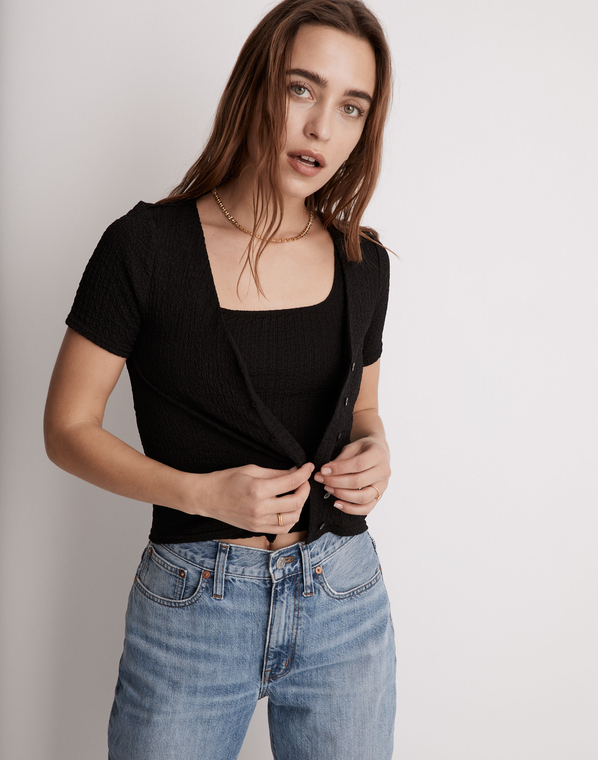 Cap-Sleeve Popcorn Cardigan