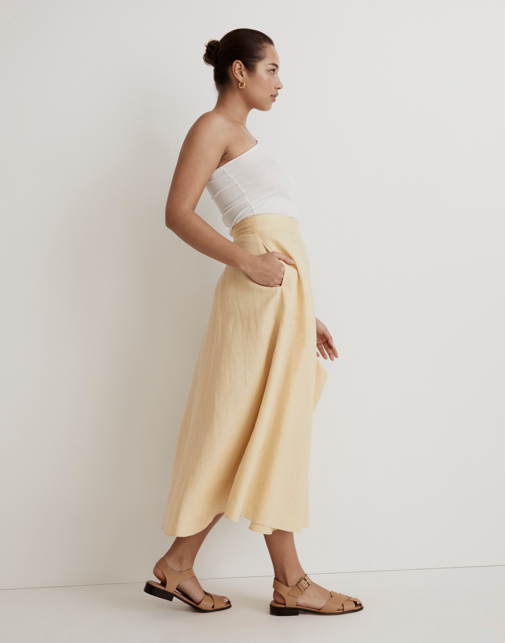 100% Linen Maxi Skirt