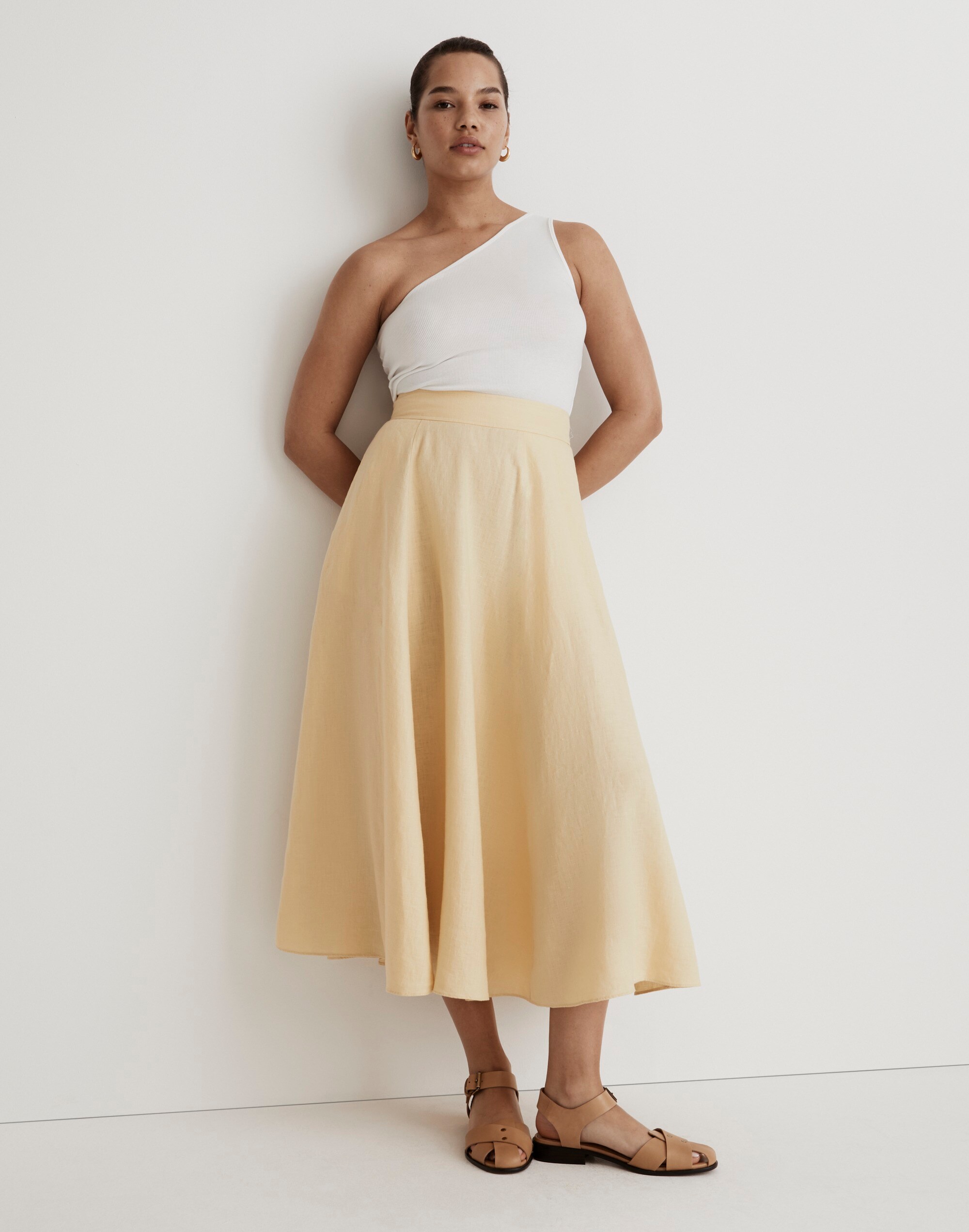 100% Linen Maxi Skirt