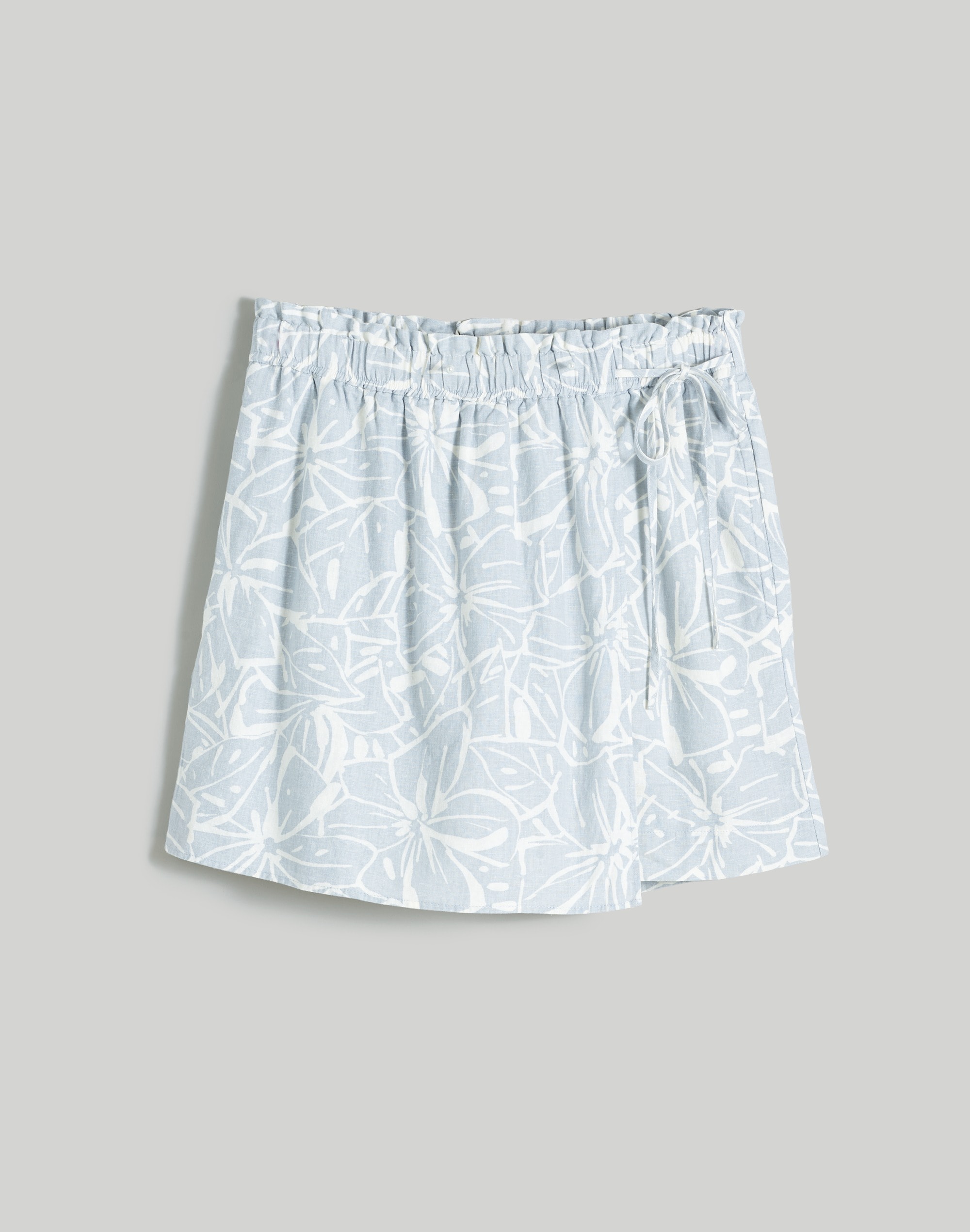 Tie-Waist Skort in Abstract Flora