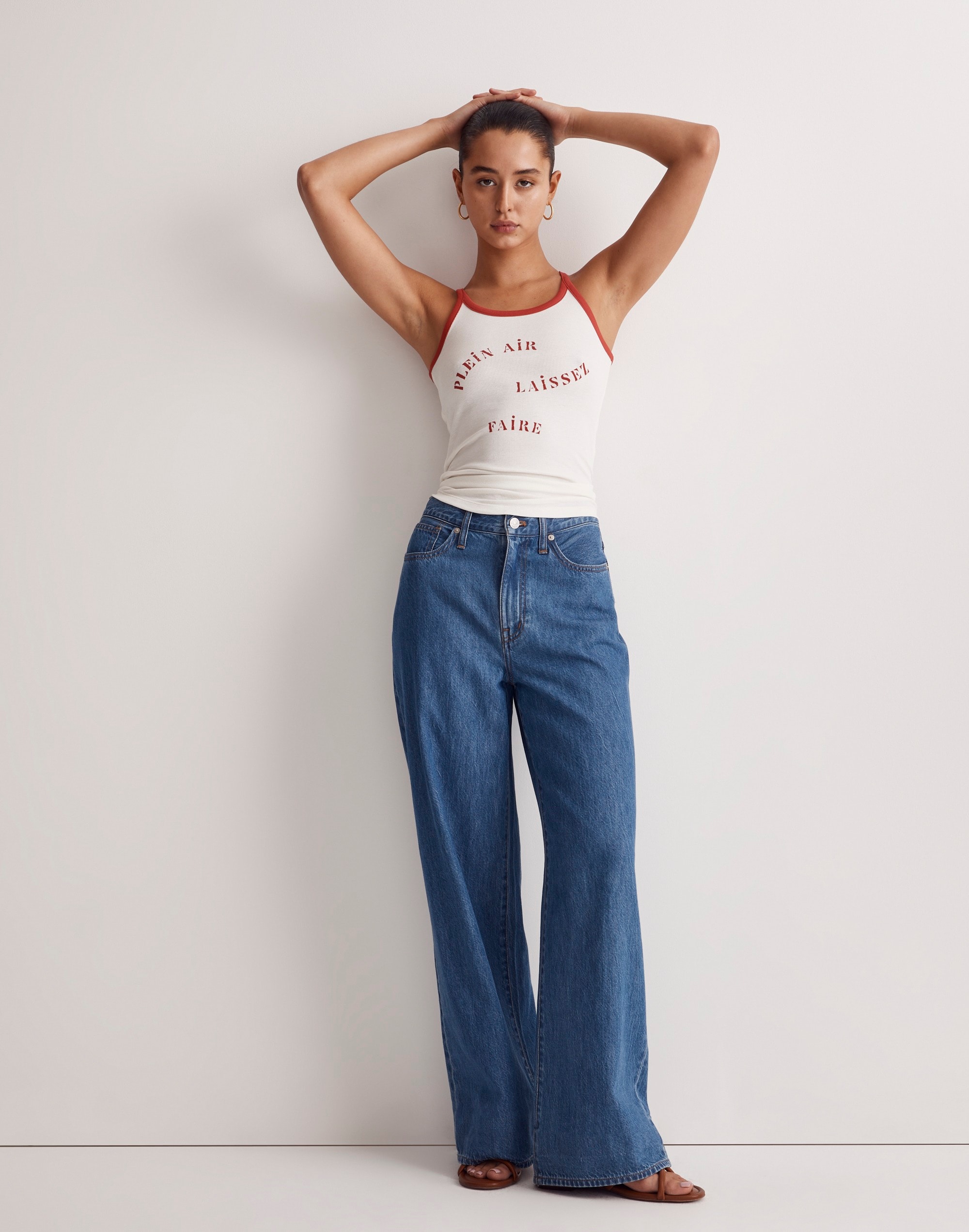 Plein Air Laissez-Faire Graphic Brightside Rib '90s Tank