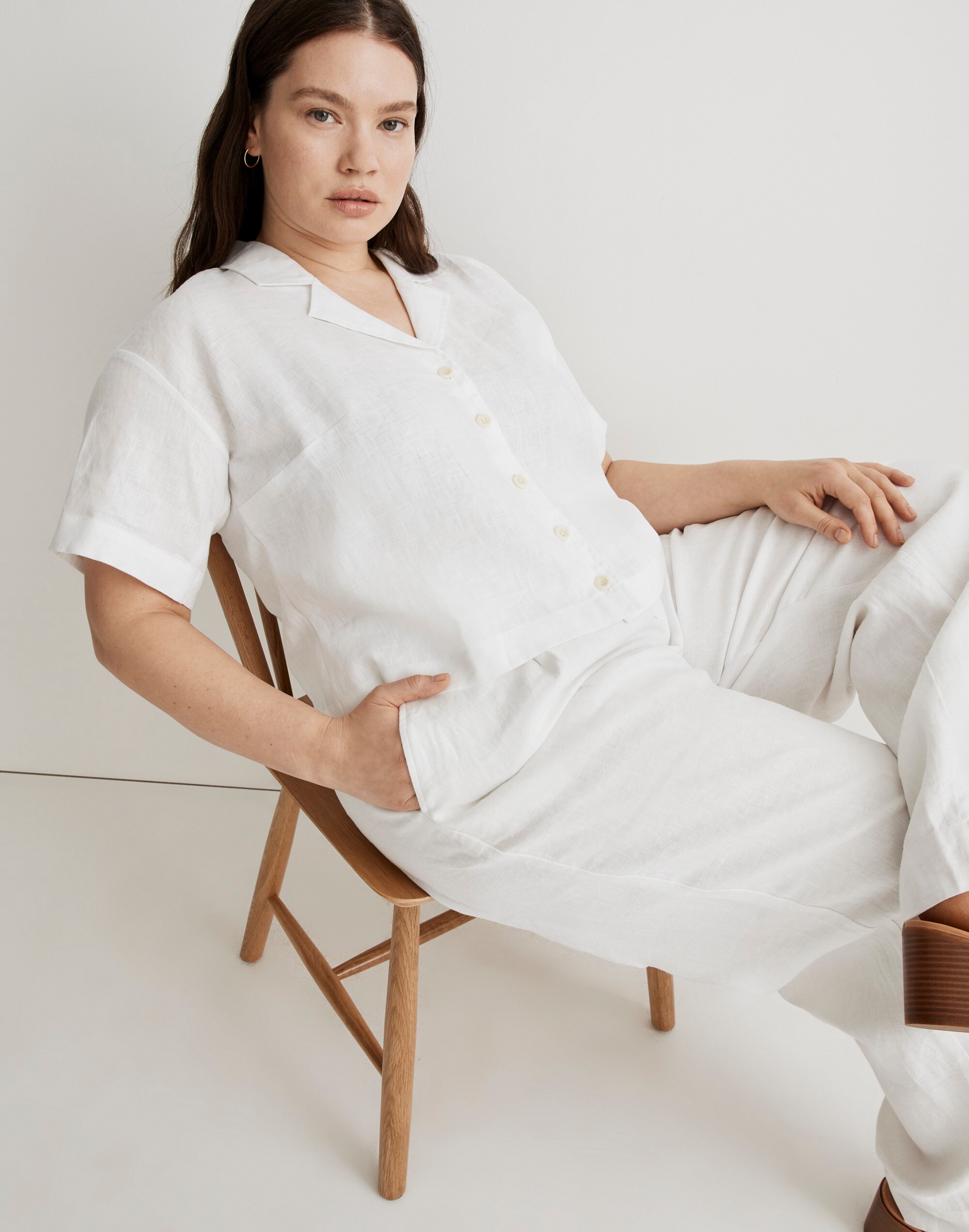 Plus 100% Linen Resort Shirt
