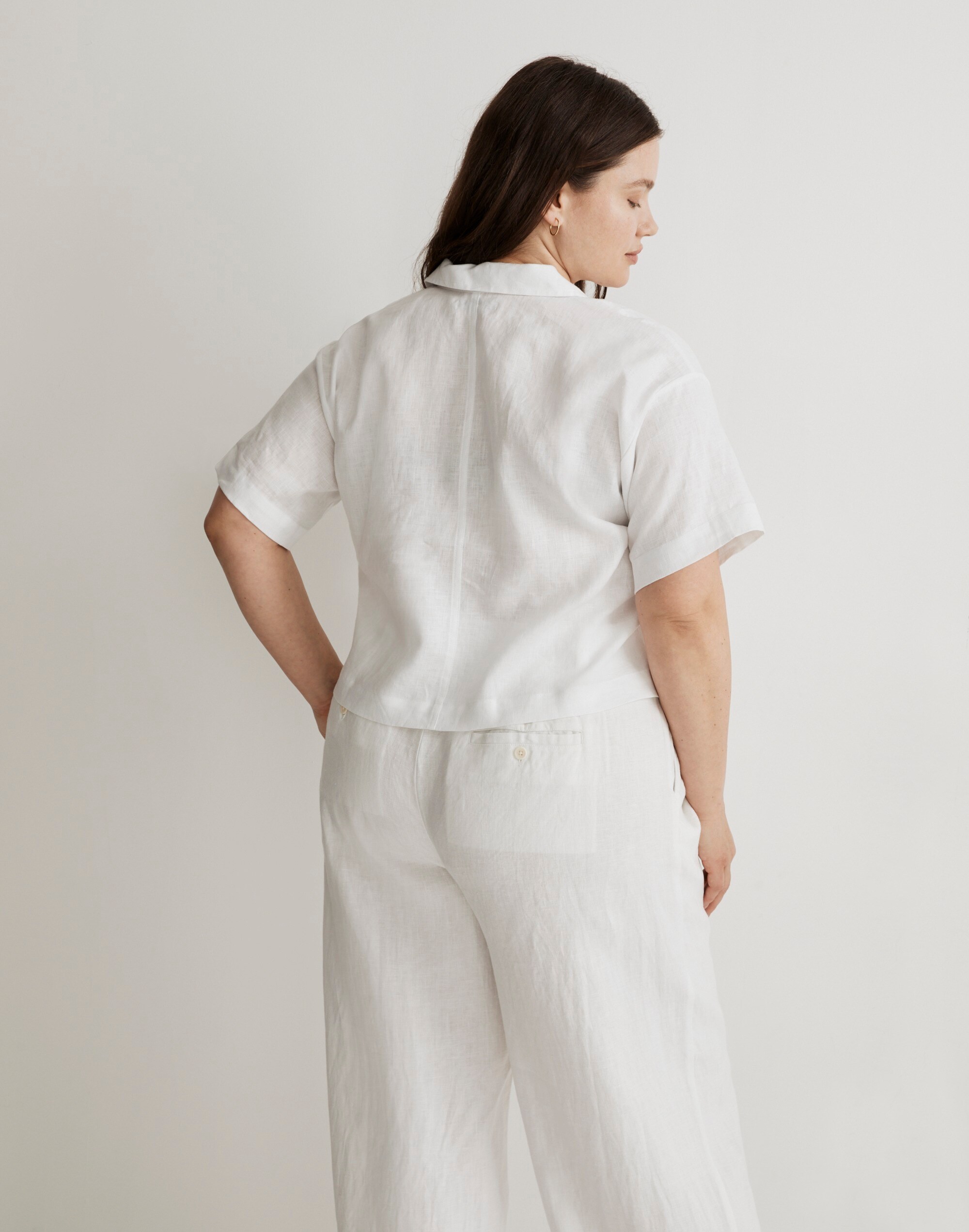 Plus 100% Linen Resort Shirt