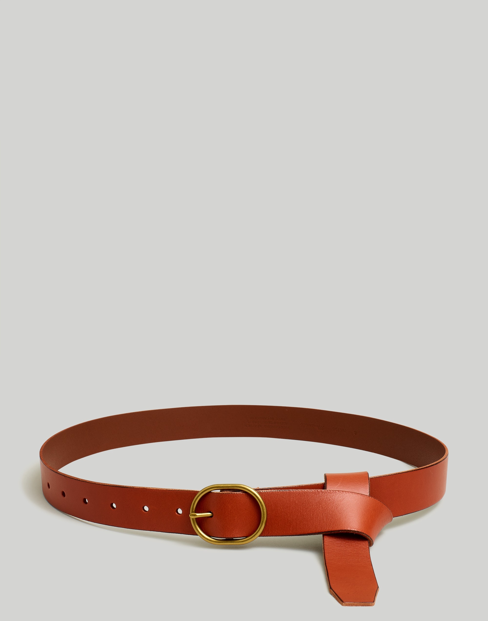 Mw Extended Leather Belt In English Saddle