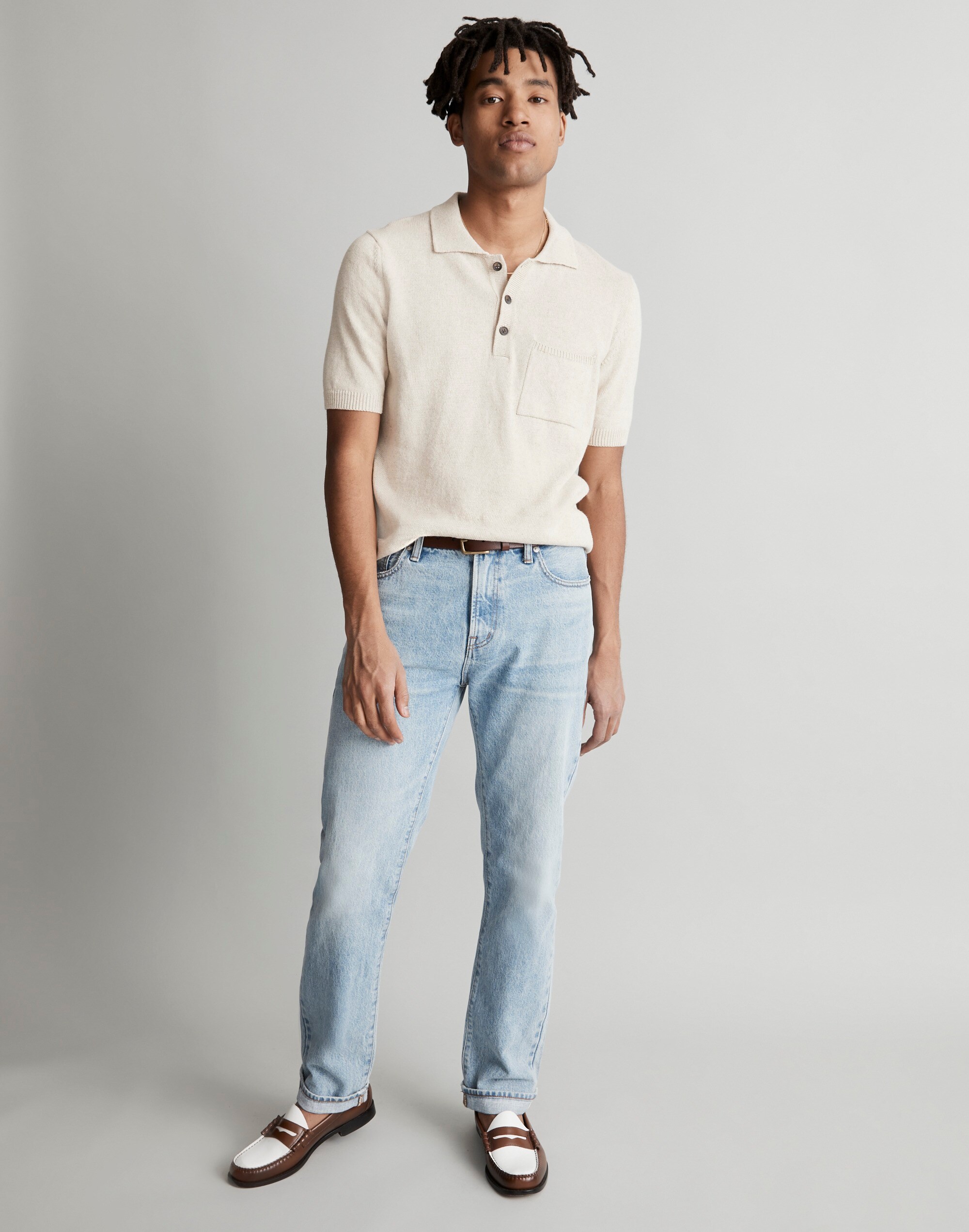 Corridor&reg; Knit Slouchy Polo Shirt