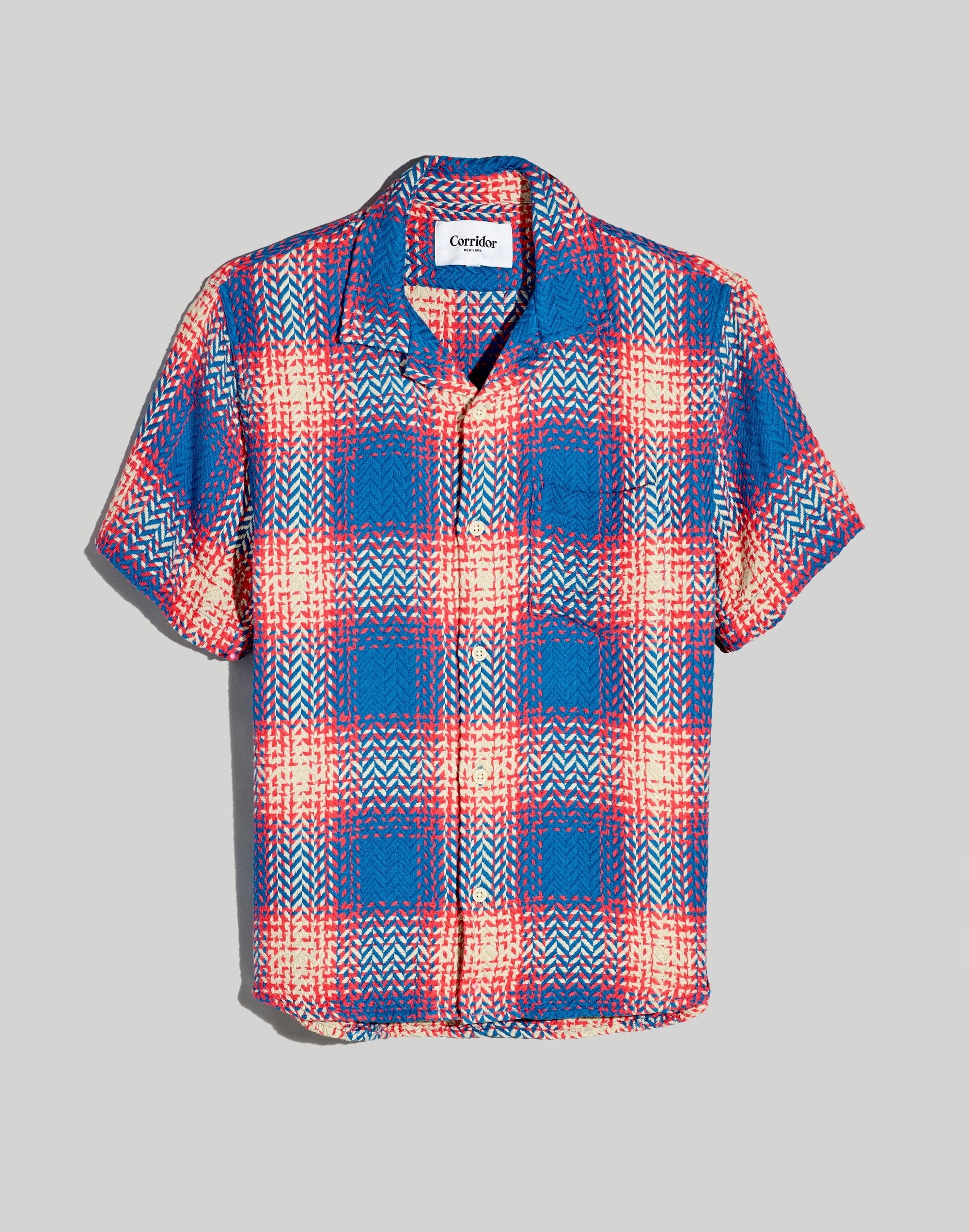 Corridor&reg; Firecracker Acid Plaid Short-Sleeve Shirt