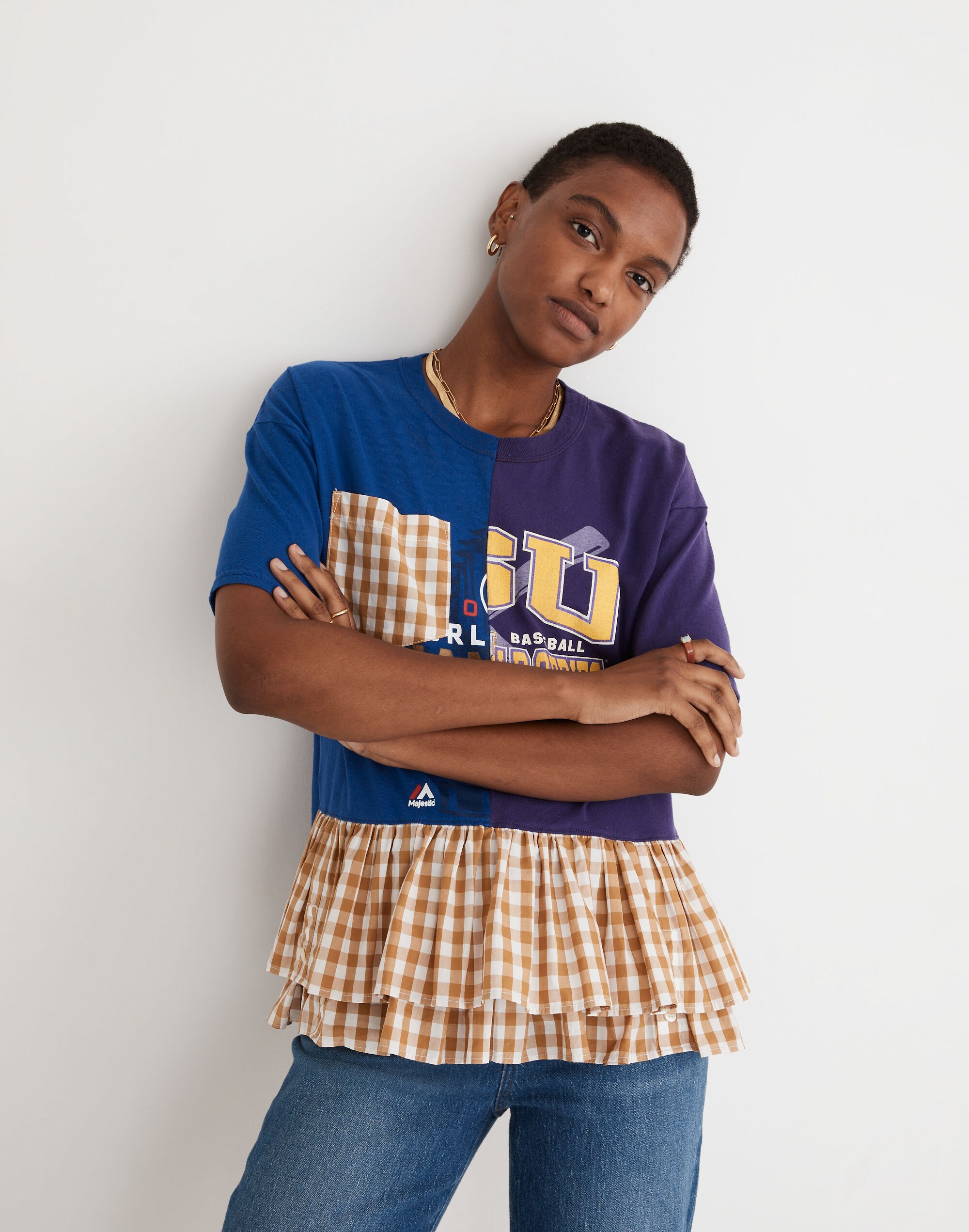 Madewell x Rentrayage Upcycled Peplum Graphic Tee