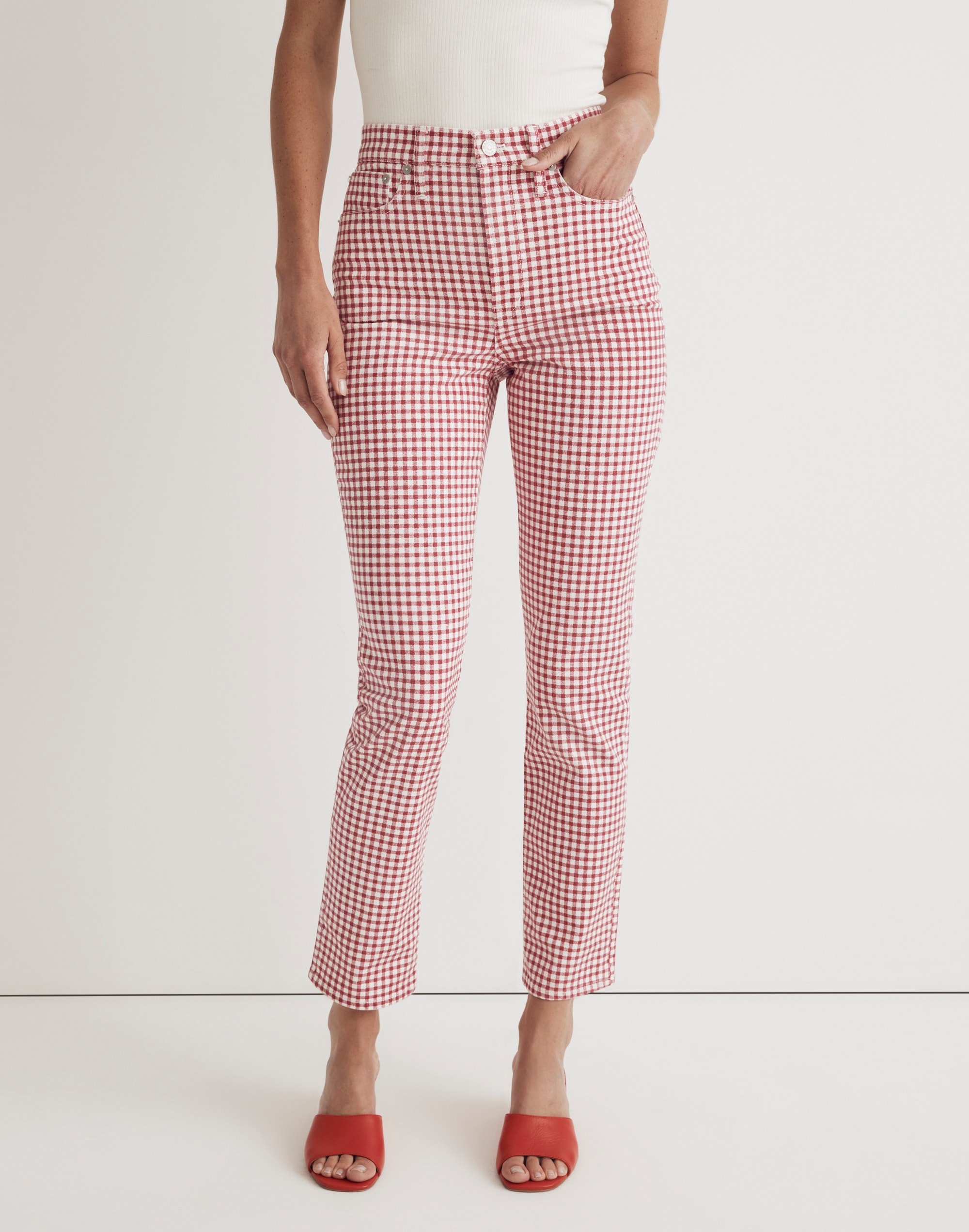 The Perfect Vintage Jean in Gingham Check