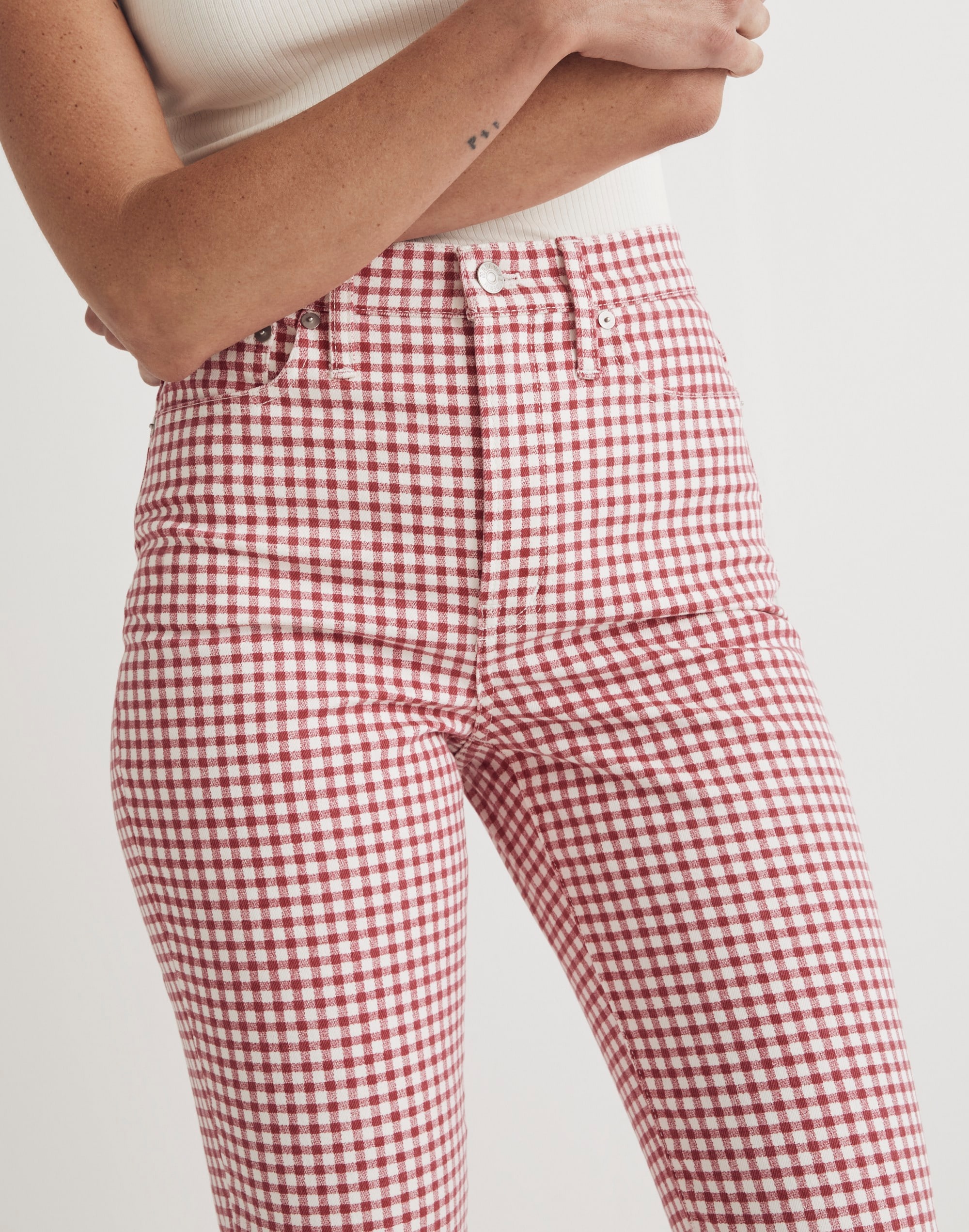 The Perfect Vintage Jean in Gingham Check