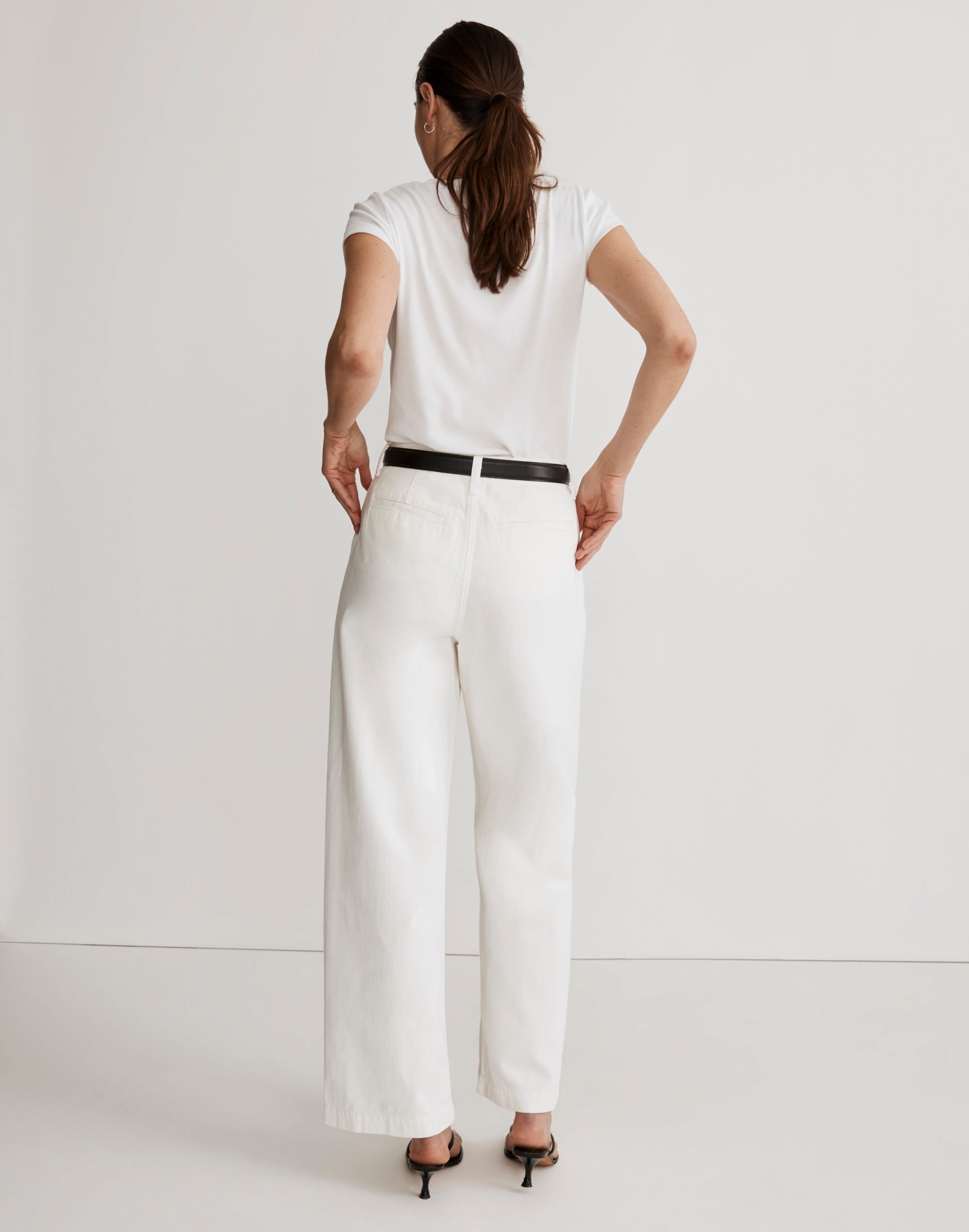 The Harlow Wide-Leg Jean in Tile White