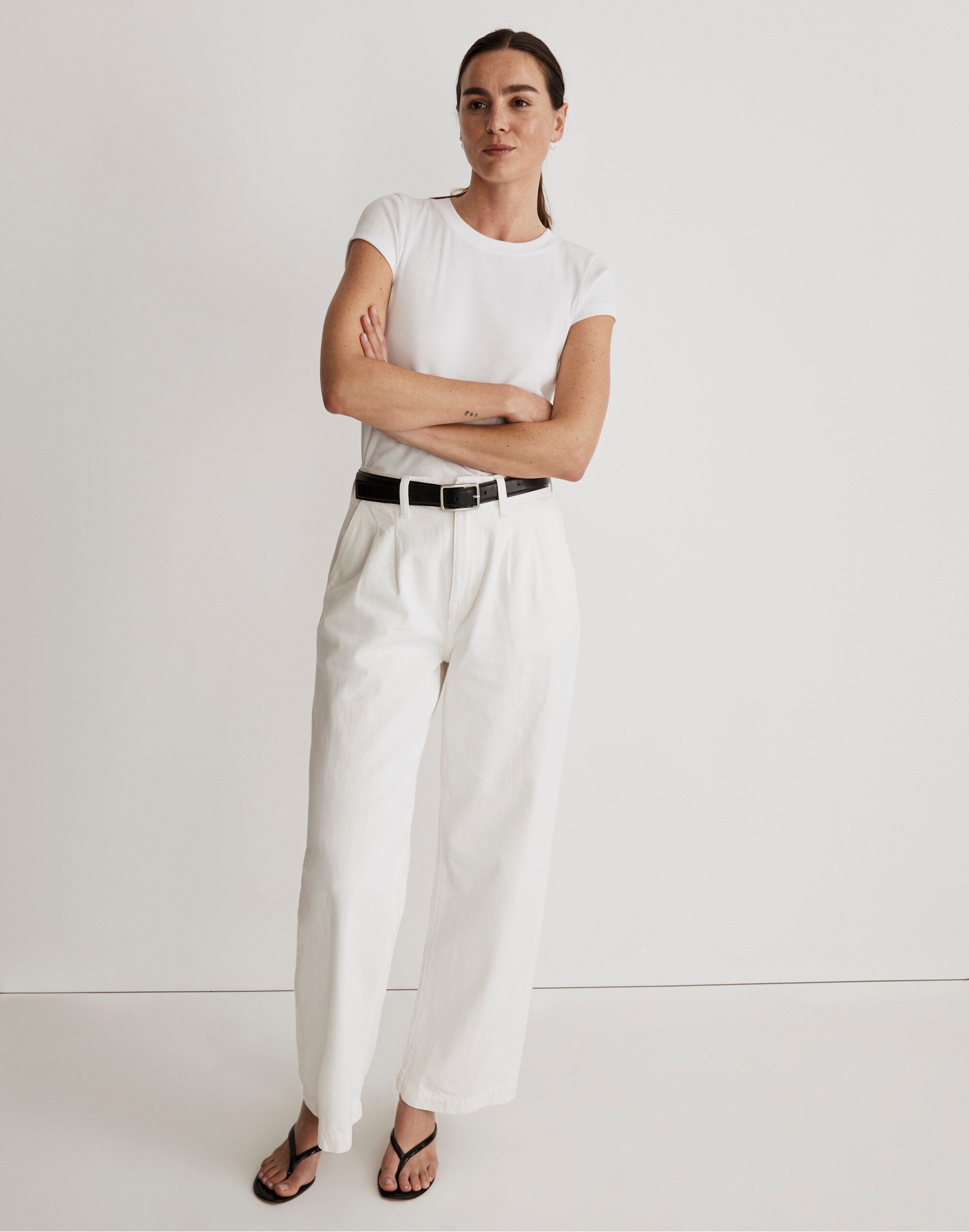 The Harlow Wide-Leg Jean in Tile White Alternate Image 5