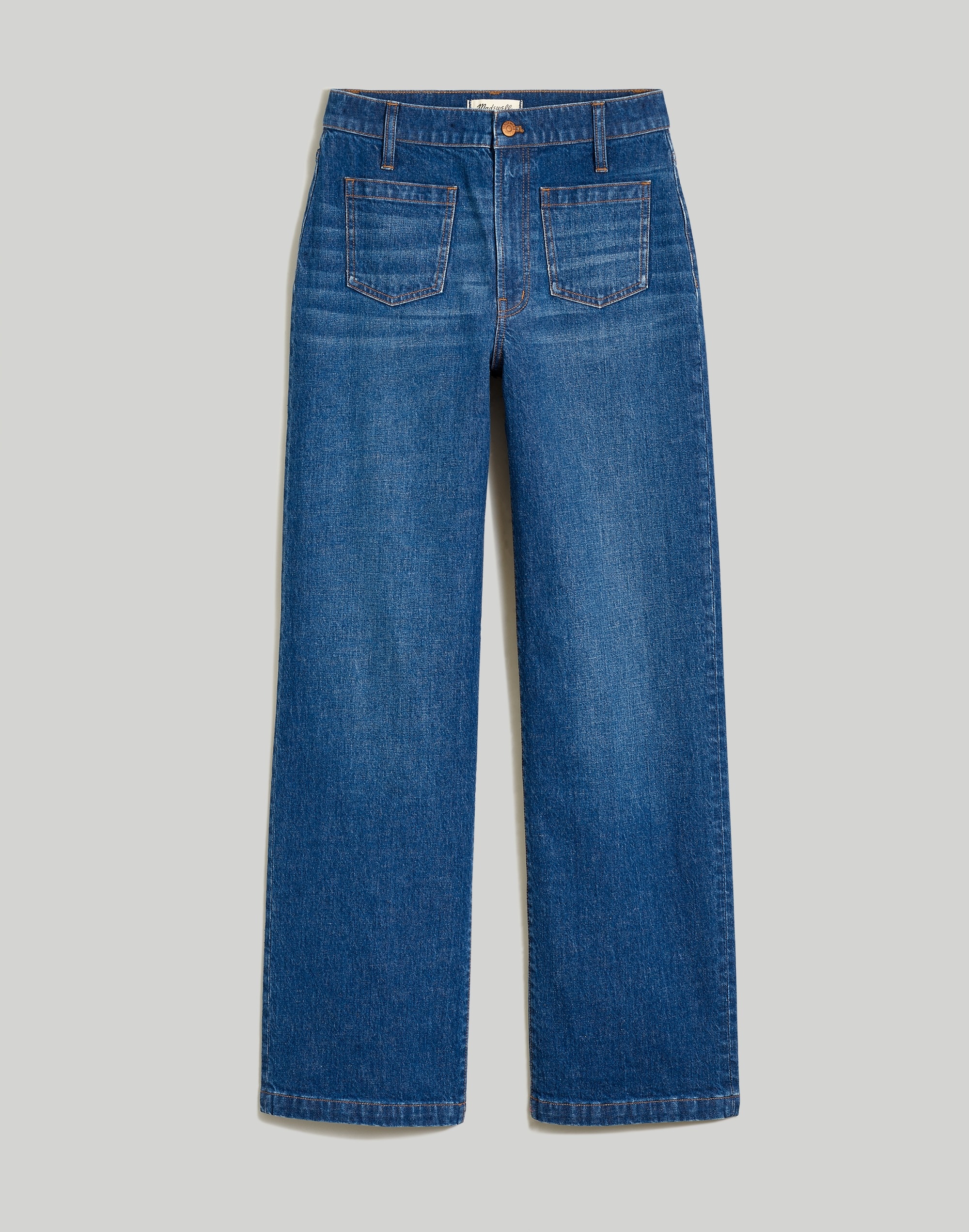 The Perfect Vintage Wide-Leg Jean Caronia Wash: Patch Pocket Edition
