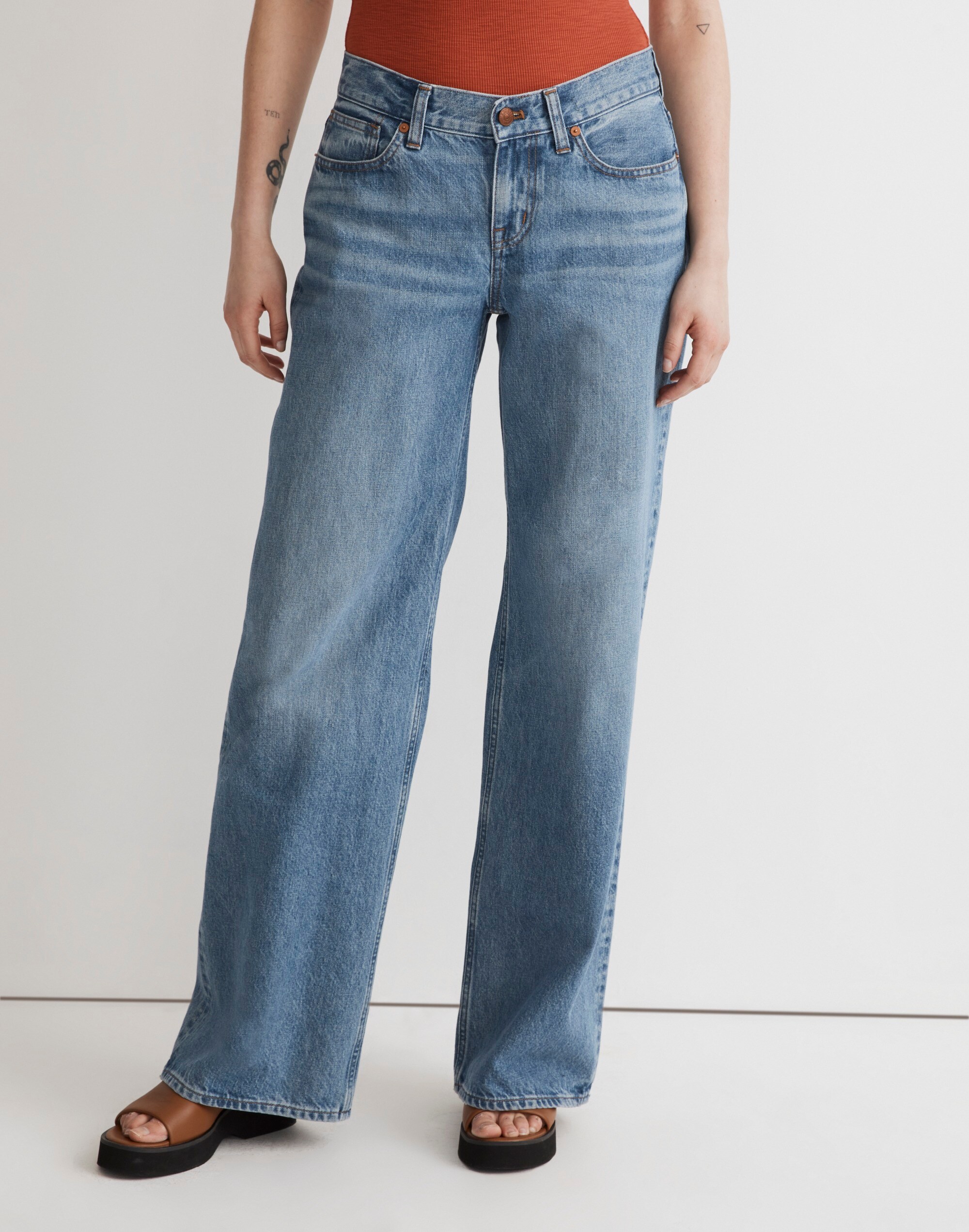 Low-Rise Superwide-Leg Jeans