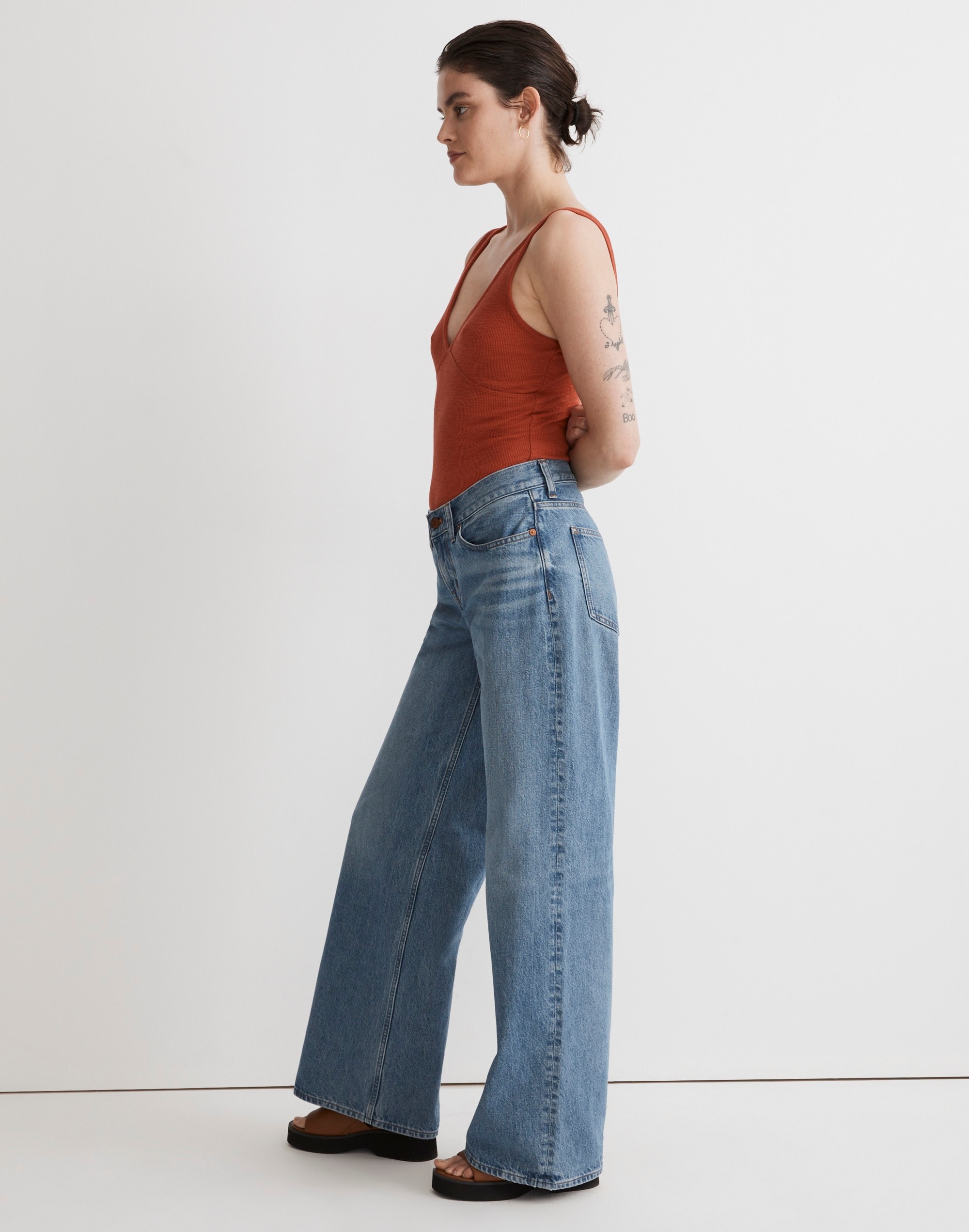 Low-Rise Superwide-Leg Jeans