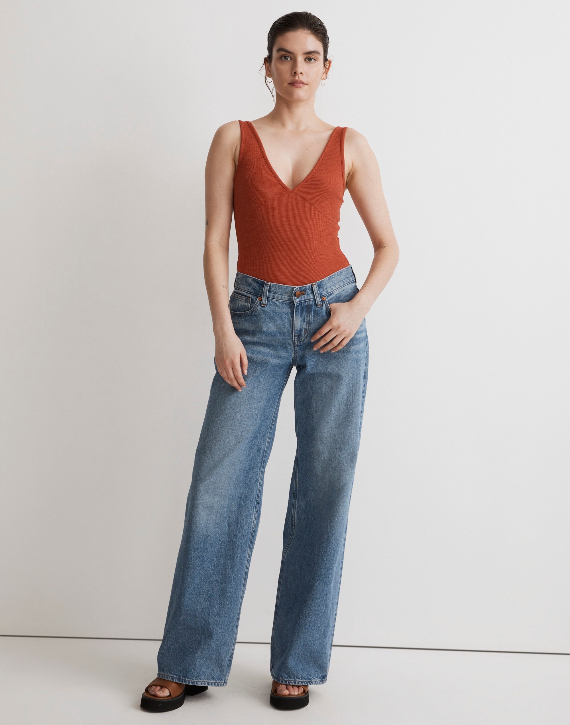 Low-Rise Superwide-Leg Jeans