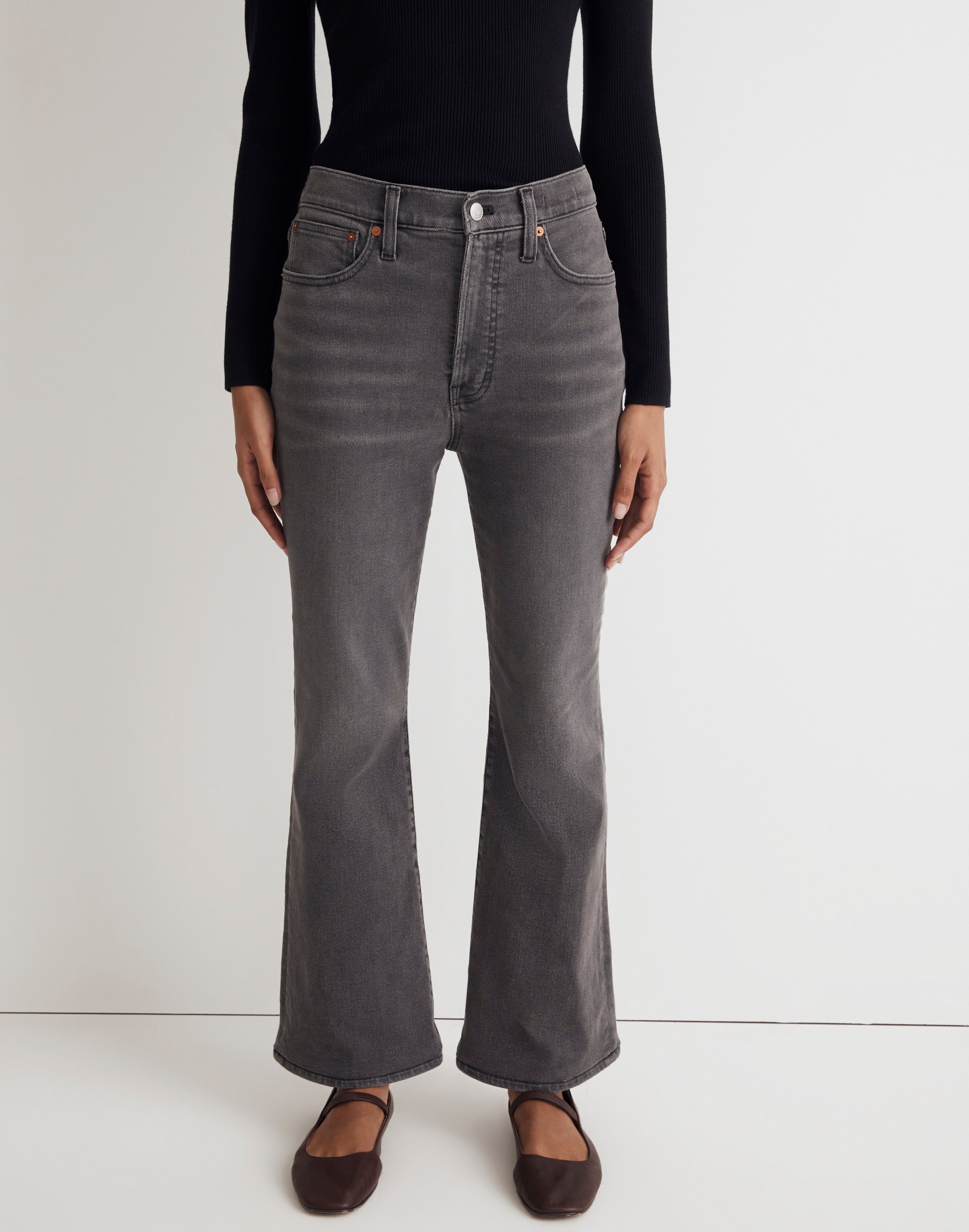 The Perfect Vintage Flare Crop Jean in Johnsville Wash