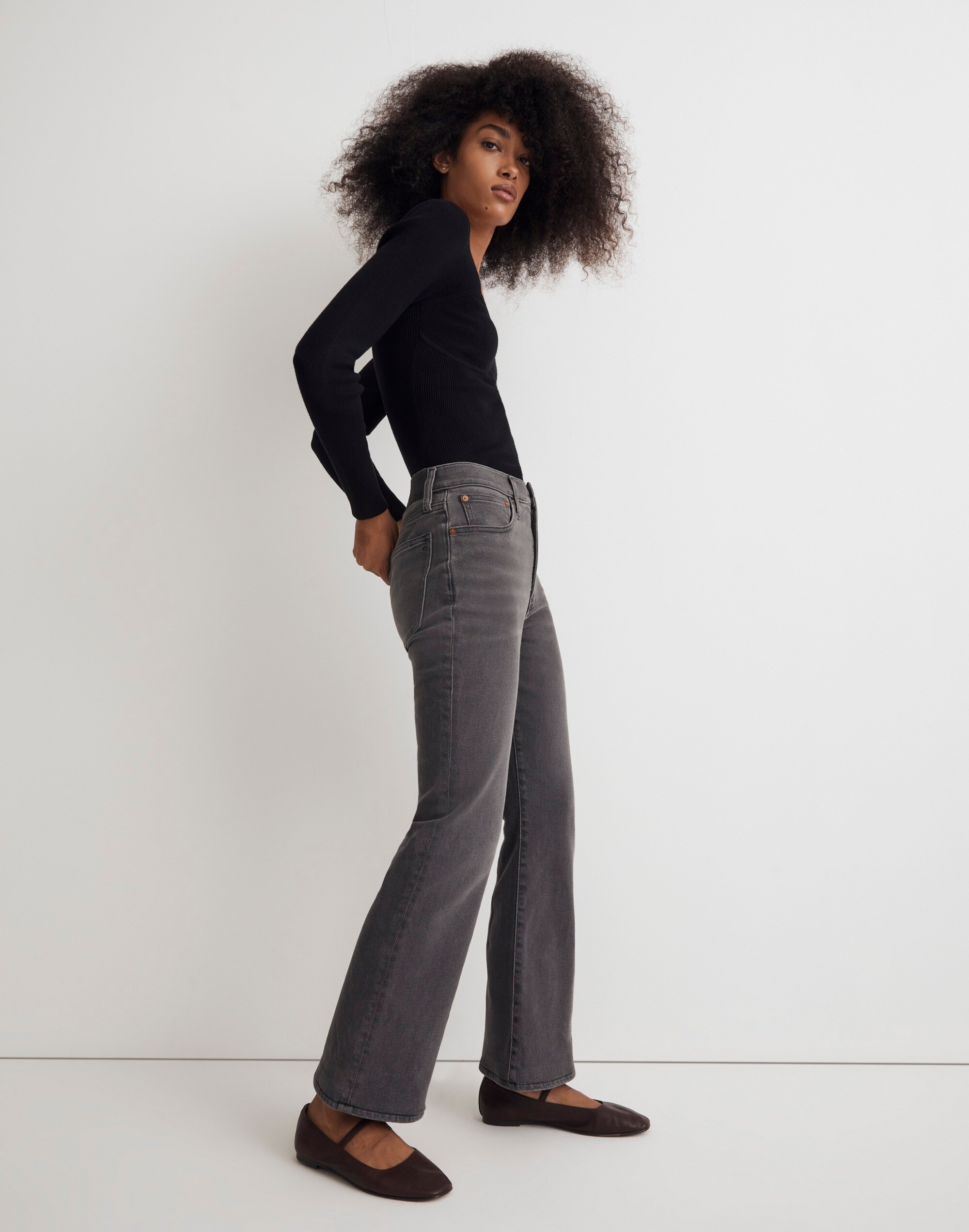 The Perfect Vintage Flare Crop Jean in Johnsville Wash