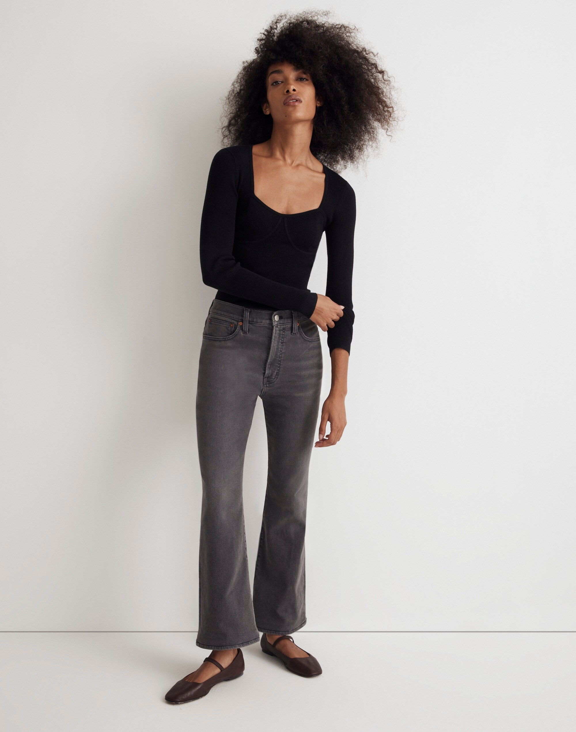 The Perfect Vintage Flare Crop Jean in Johnsville Wash