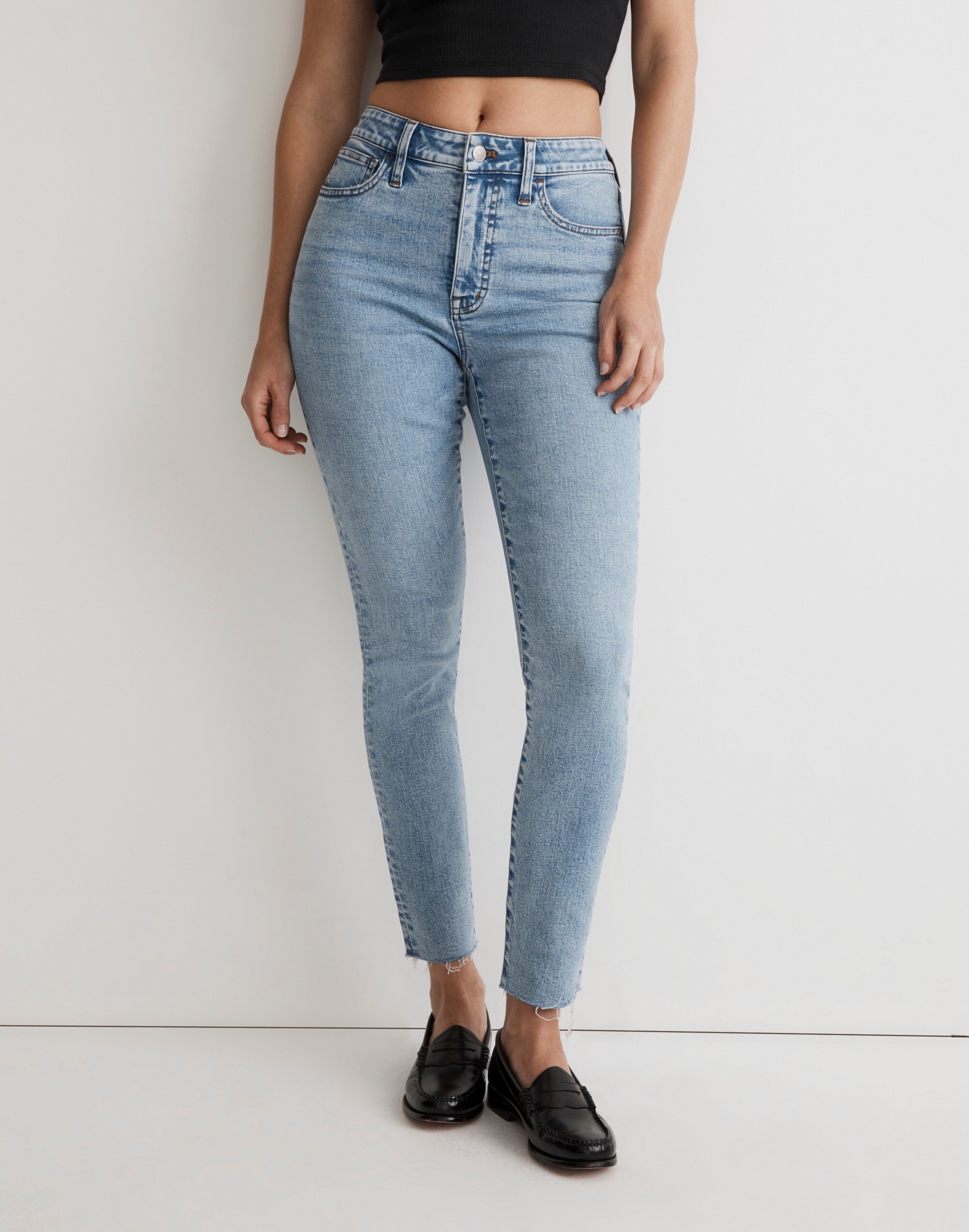 Curvy 10" High-Rise Roadtripper Authentic Skinny Jeans in Bruening Wash