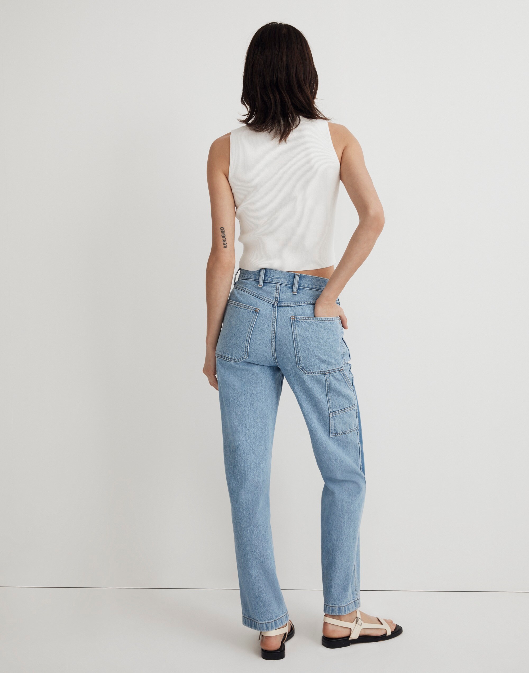 The '90s Straight Jean in Hazelfern Wash: Shadow-Panel Edition