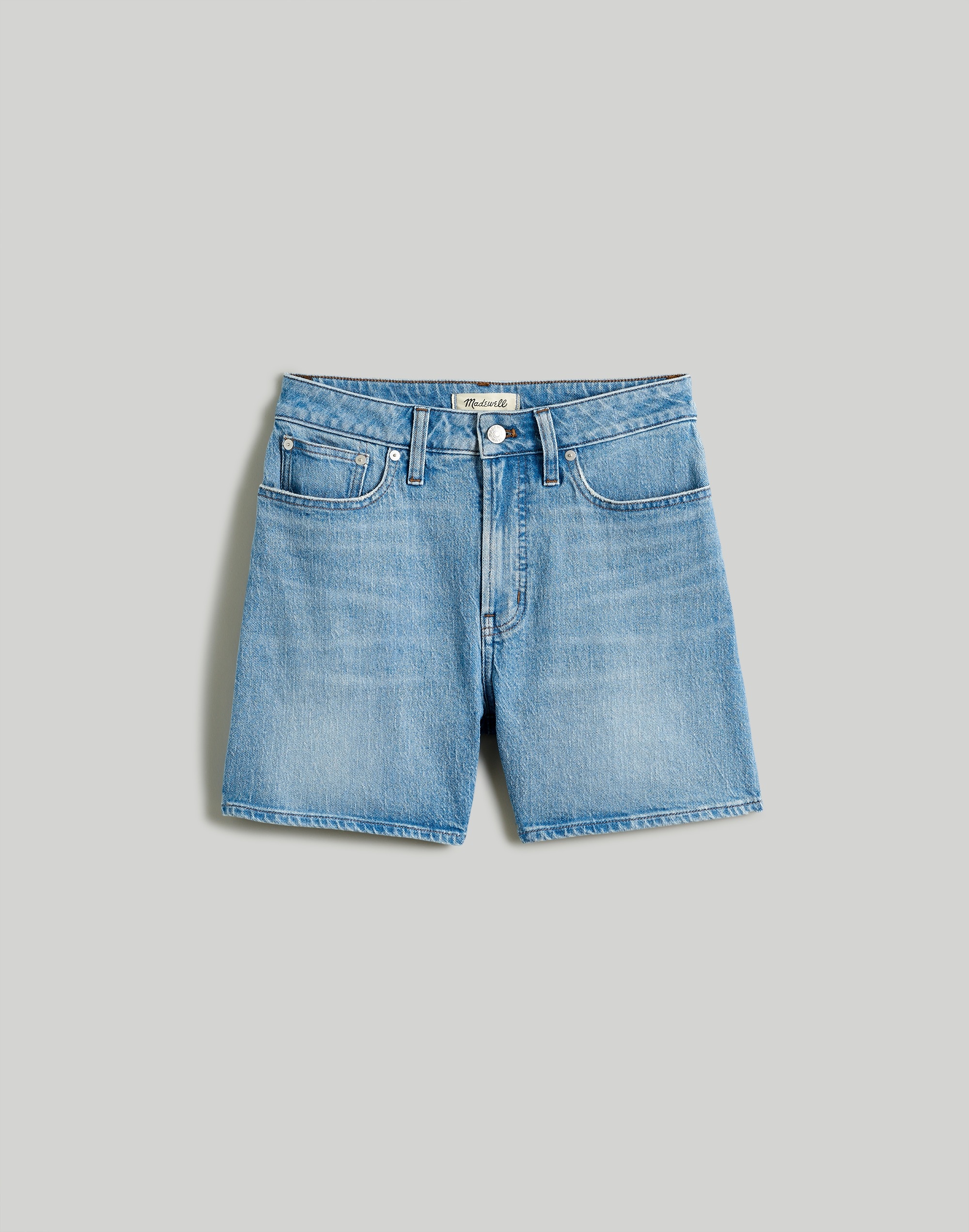 The Curvy Perfect Vintage Mid-Length Jean Short in Wainfleet Wash