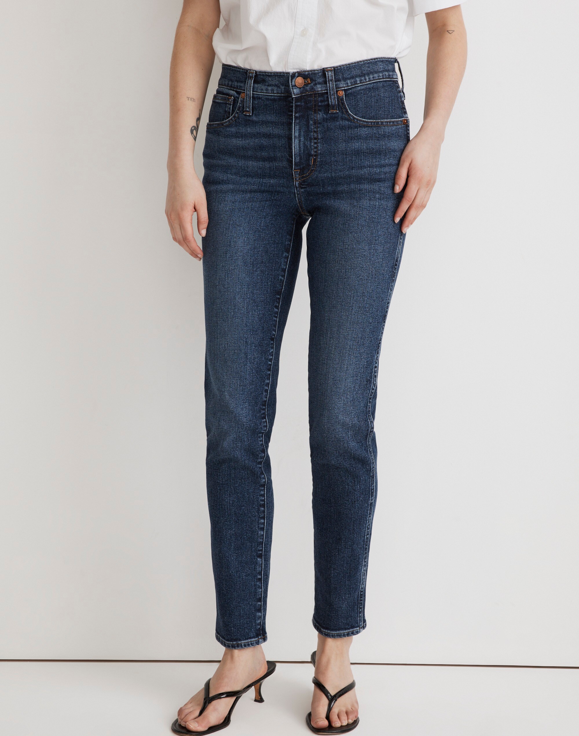 Mid-Rise Stovepipe Jeans