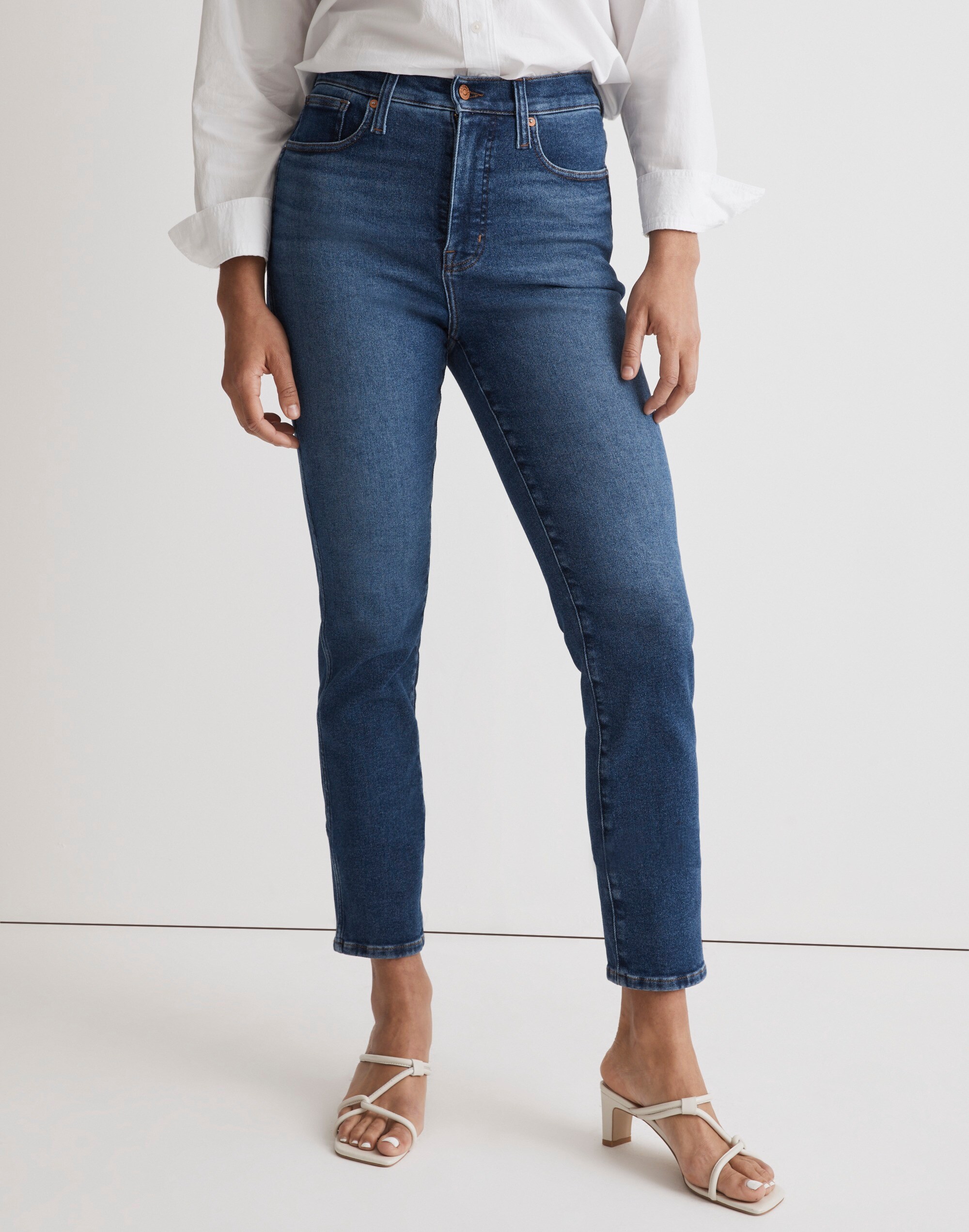 High-Rise Stovepipe Jeans in Auraria Wash