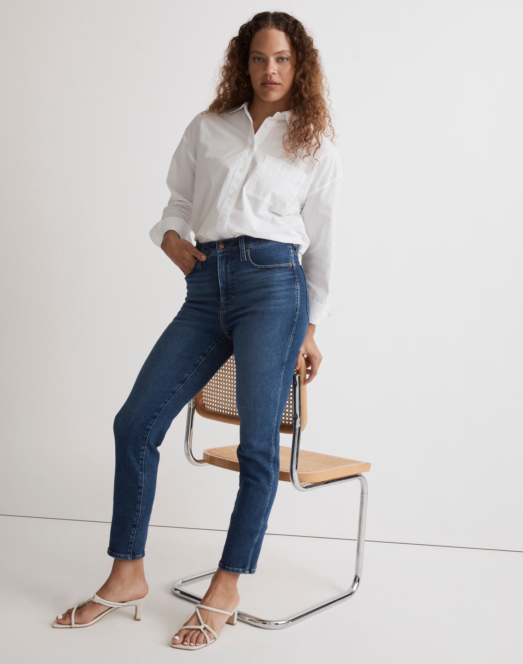 High-Rise Stovepipe Jeans Auraria Wash