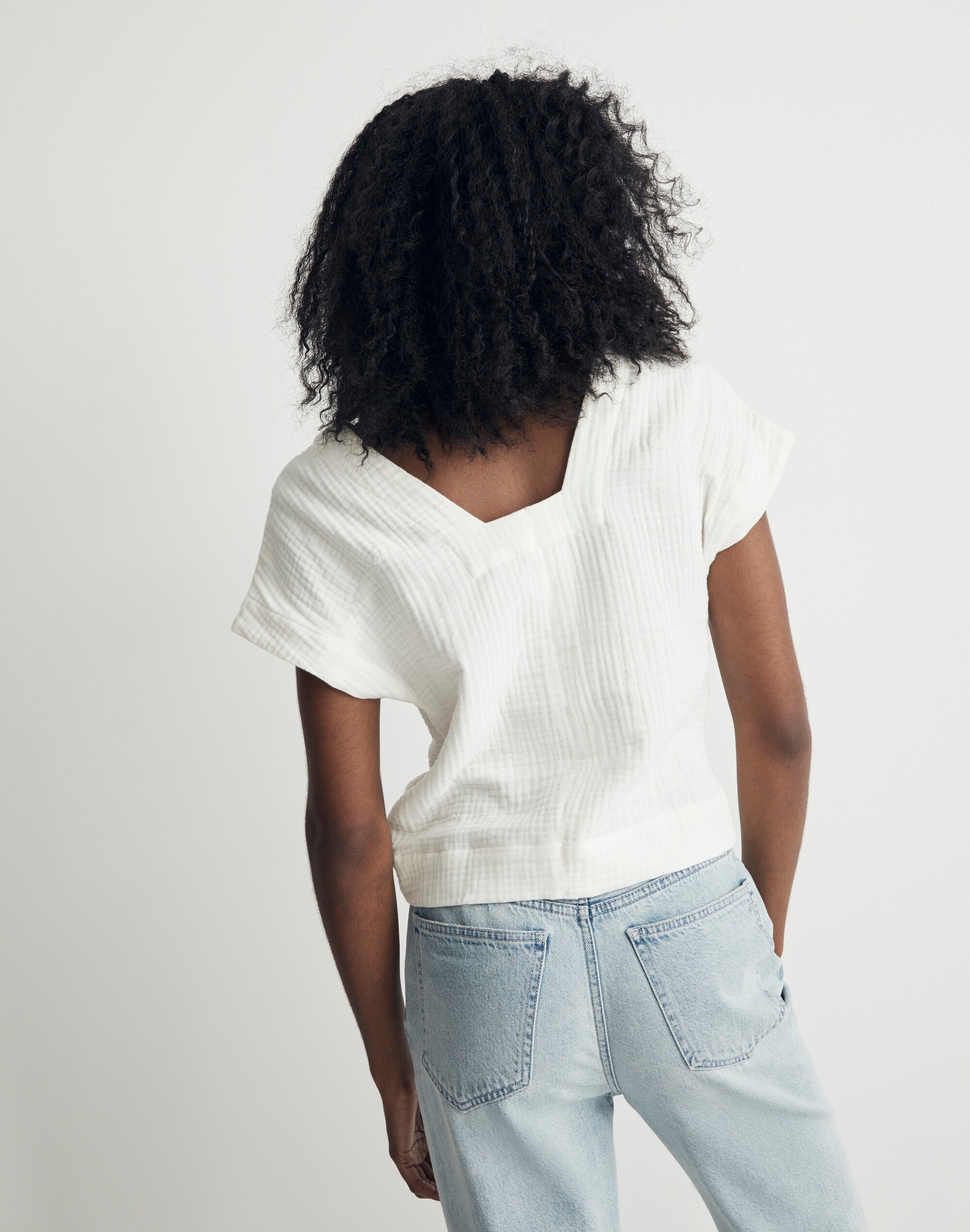 Double-Gauze Popover Top | Madewell