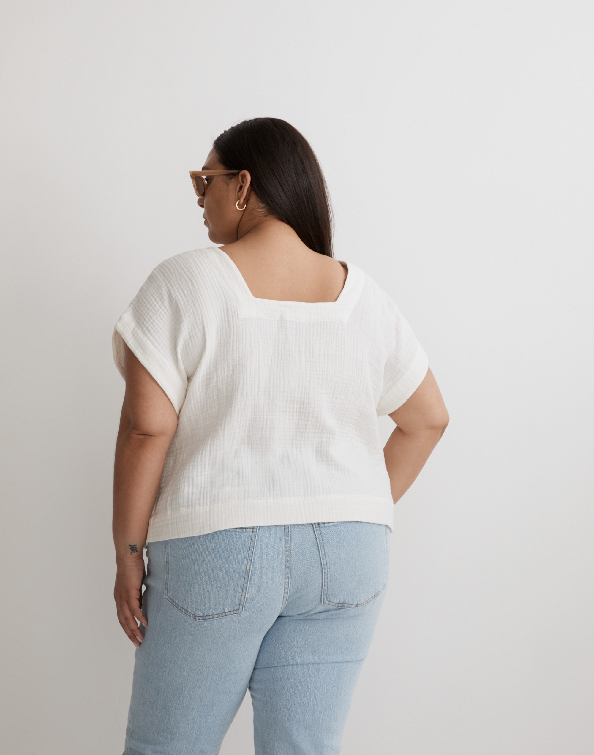 Plus Double-Gauze Popover Top