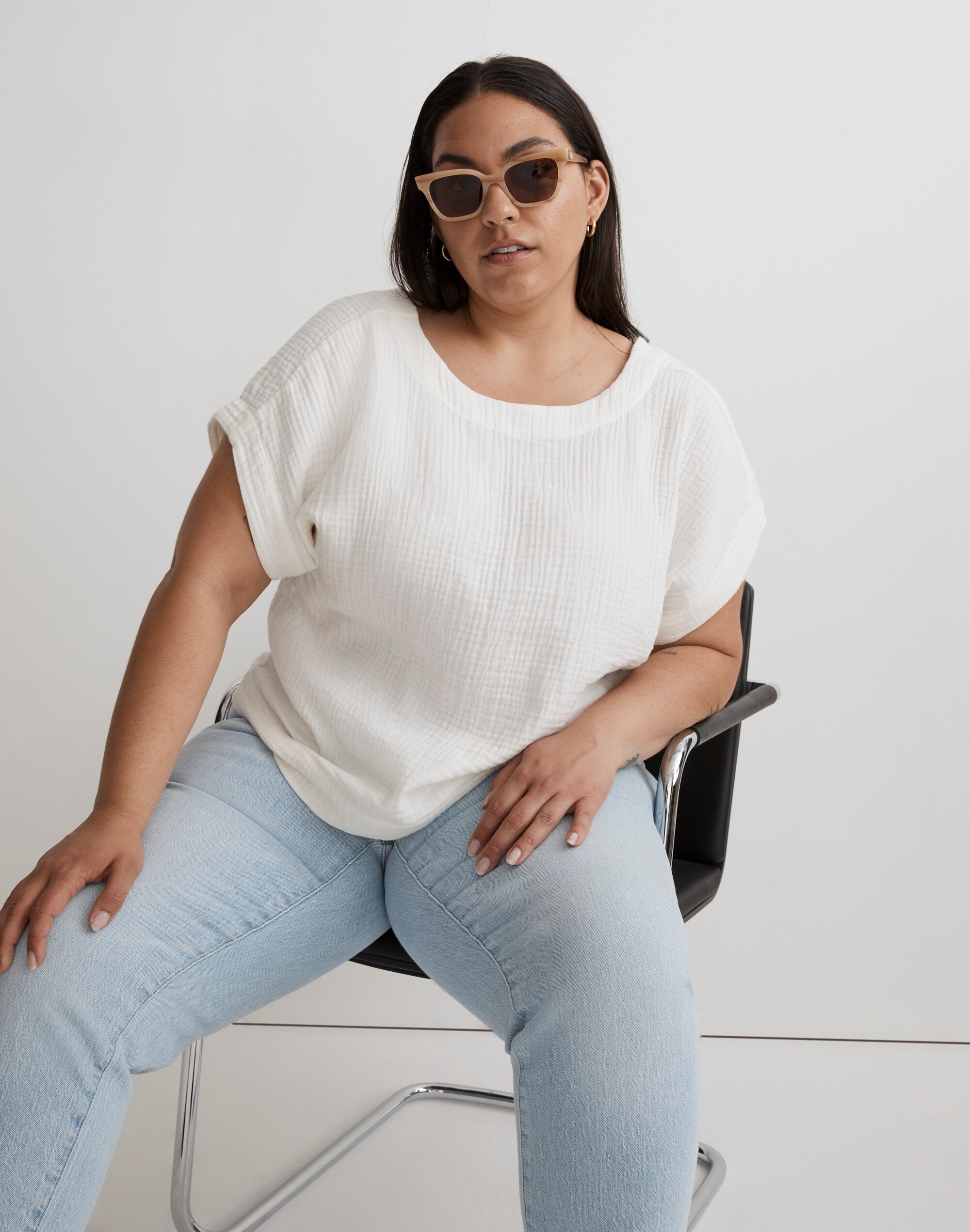 Plus Double-Gauze Popover Top