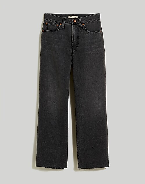 The Petite Perfect Vintage Wide-Leg Crop Jean in Benley Wash: Raw