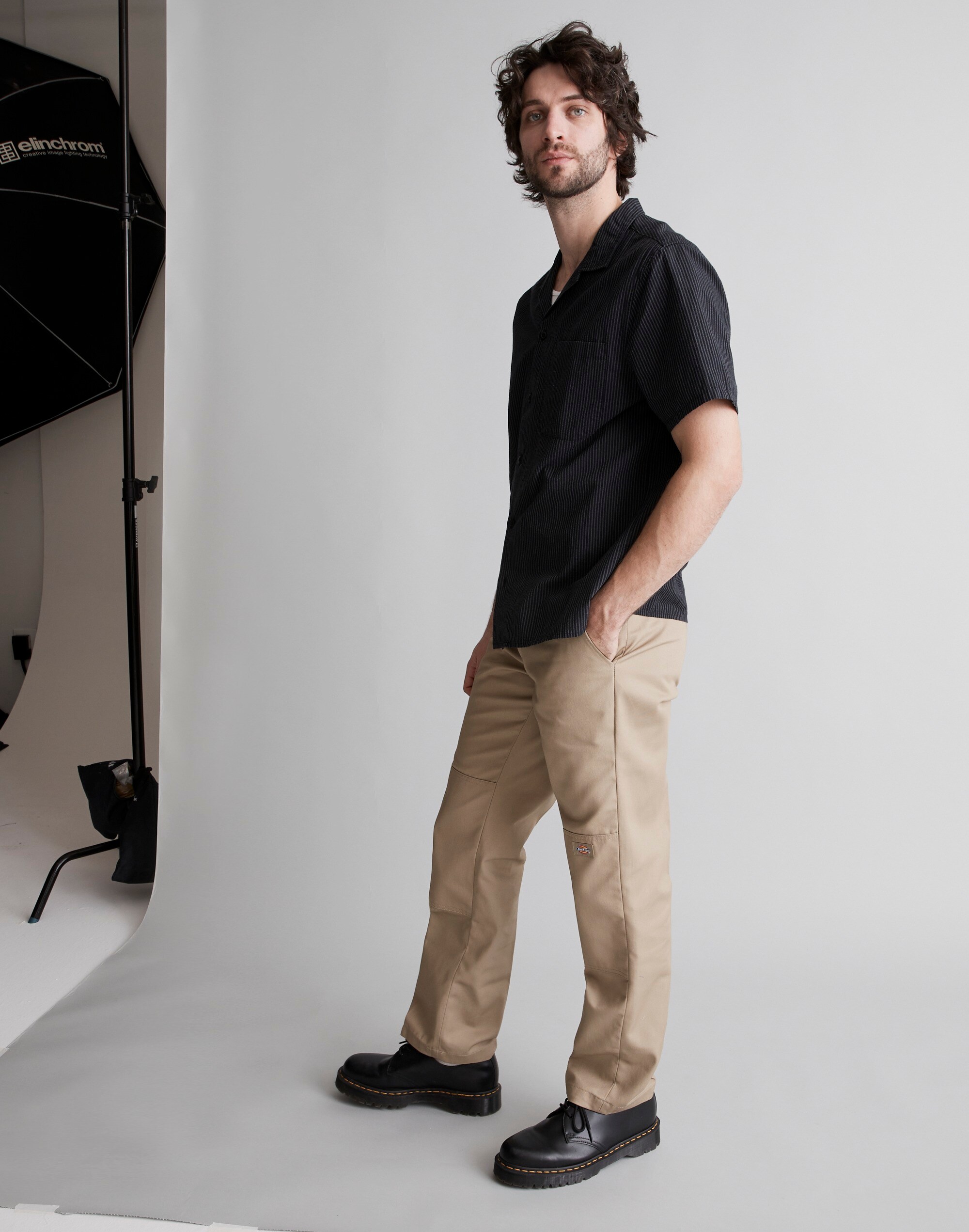 Dickies&reg; Flat Front Double Knee Pants