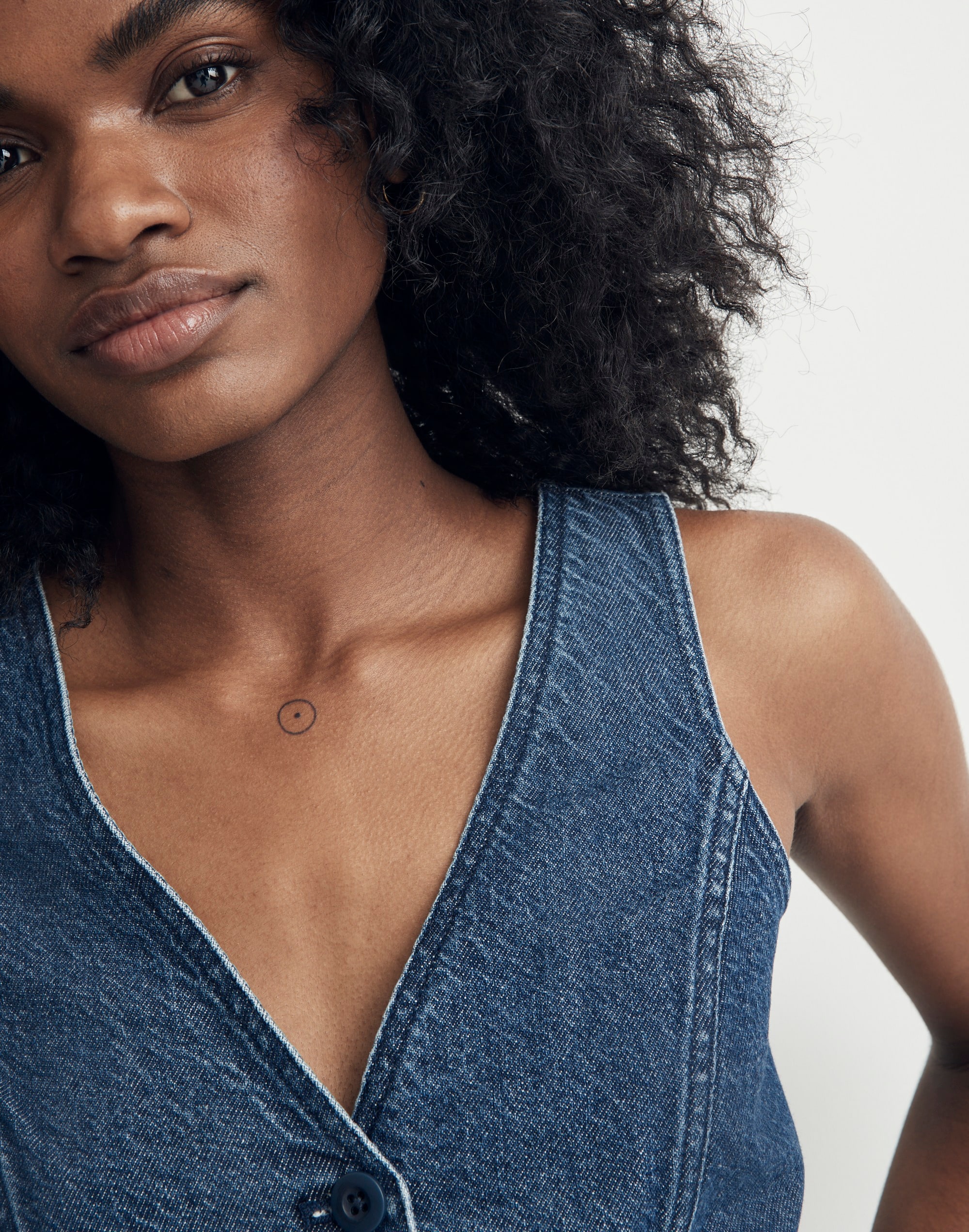 Crop Vest Top in Coltman Wash